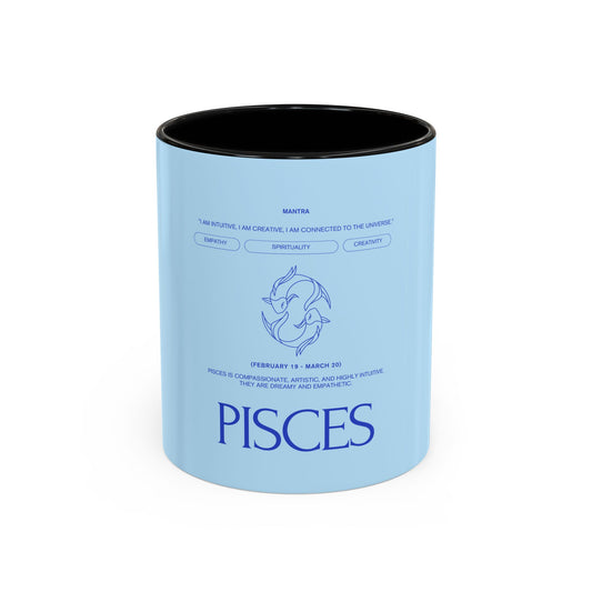 Pisces Zodiac Coffee Mug — Astrological Birthday Gift (Accent 11/15oz)