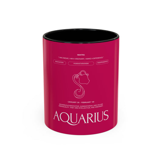 Aquarius Zodiac Coffee Mug — Astrological Birthdate Gift (11/15 oz)