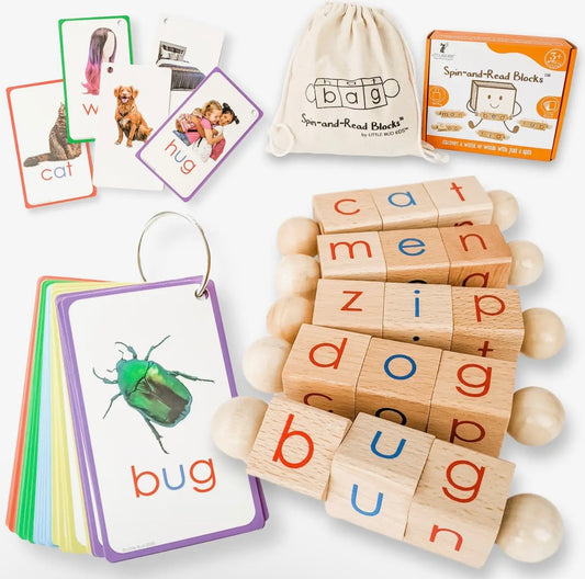 Spin-And-Read Montessori Phonics
Reading Blocks & Cvc Cards