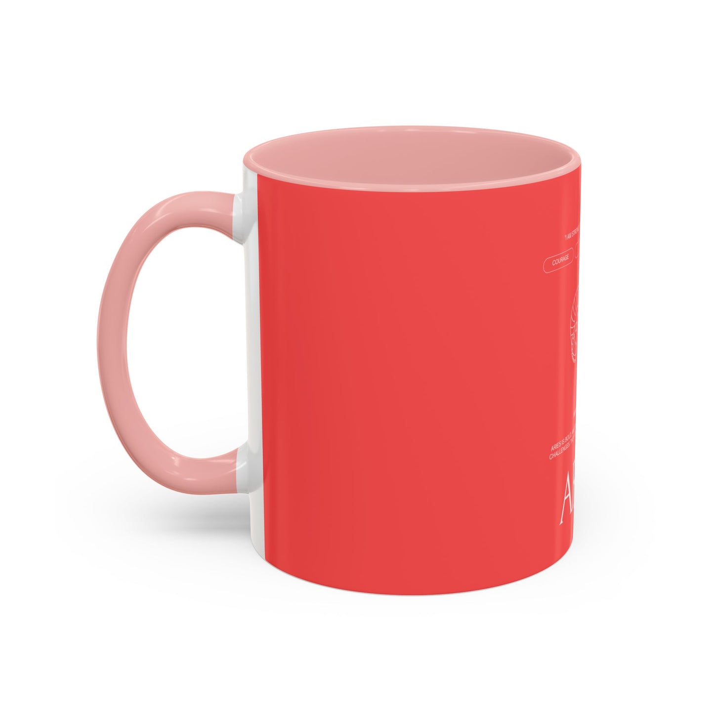 Aries Zodiac Accent Coffee Mug — Red Astrology Horoscope Gift (11/15oz)