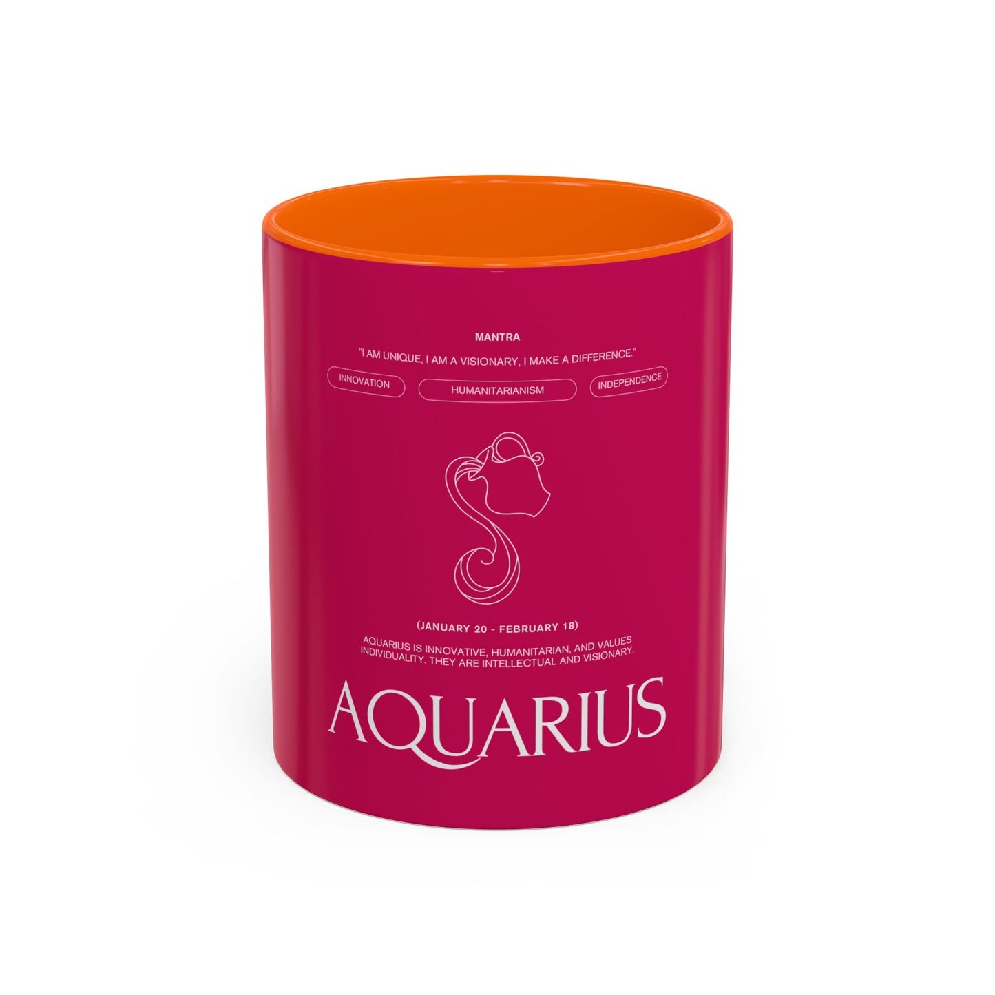 Aquarius Zodiac Coffee Mug — Astrological Birthdate Gift (11/15 oz)