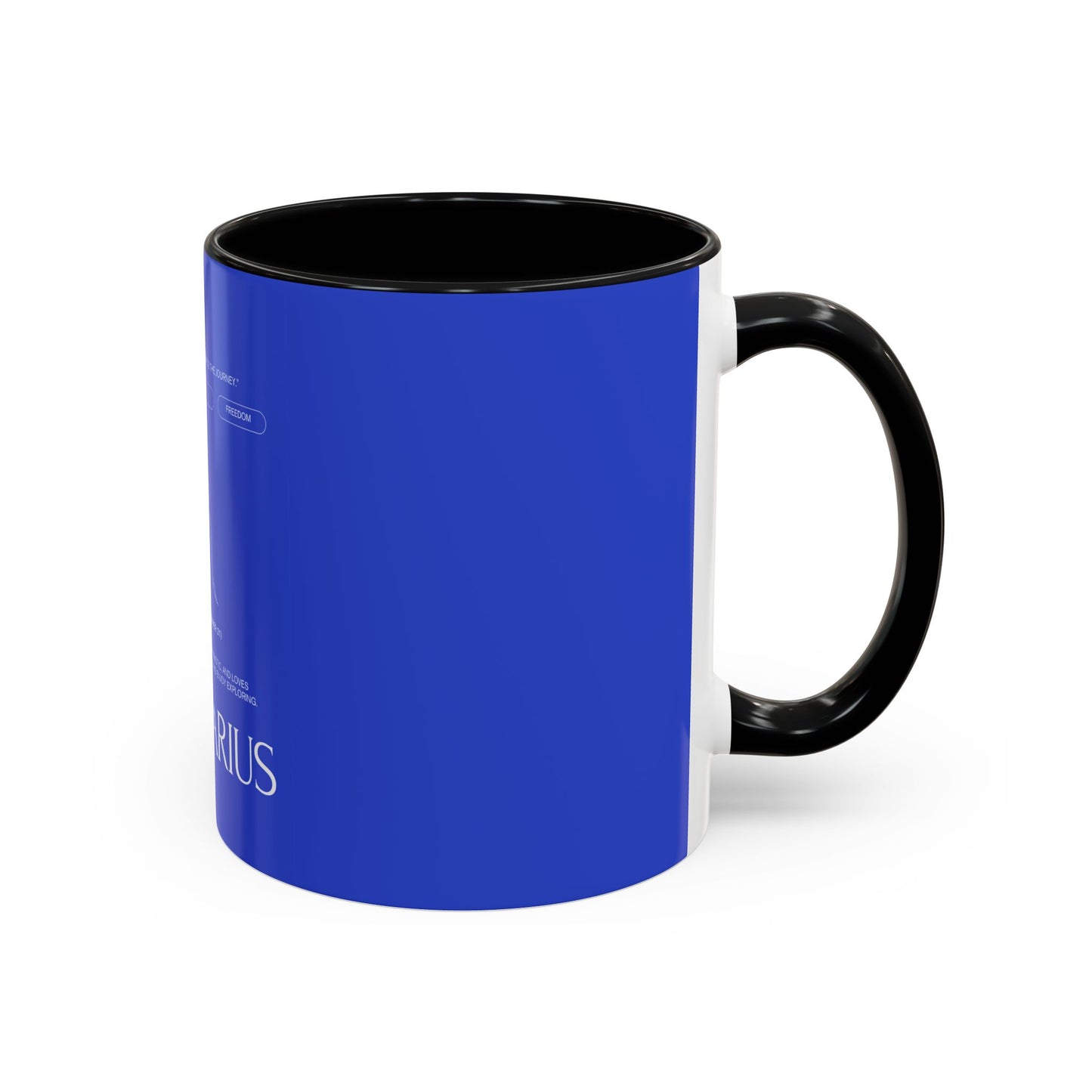 Sagittarius Zodiac Coffee Mug — Blue Accent Astrology Birthday Gift (11/15oz)