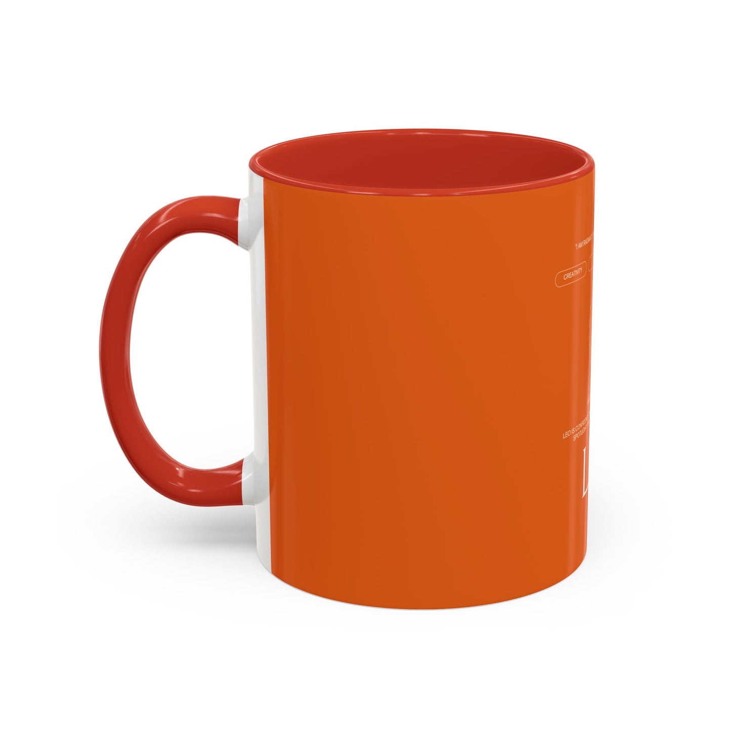 Leo Zodiac Coffee Mug — Orange Accent Astrology Gift