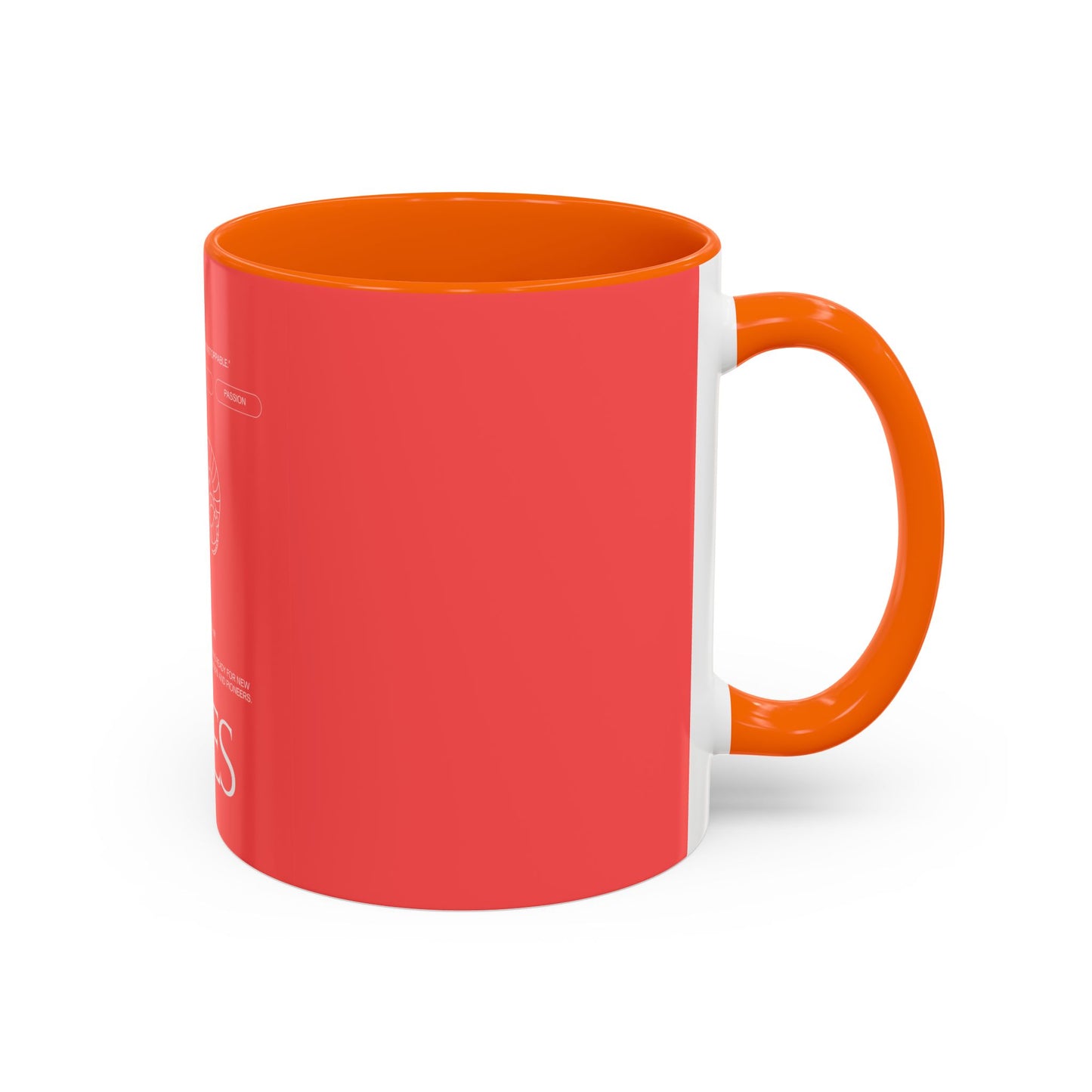 Aries Zodiac Accent Coffee Mug — Red Astrology Horoscope Gift (11/15oz)