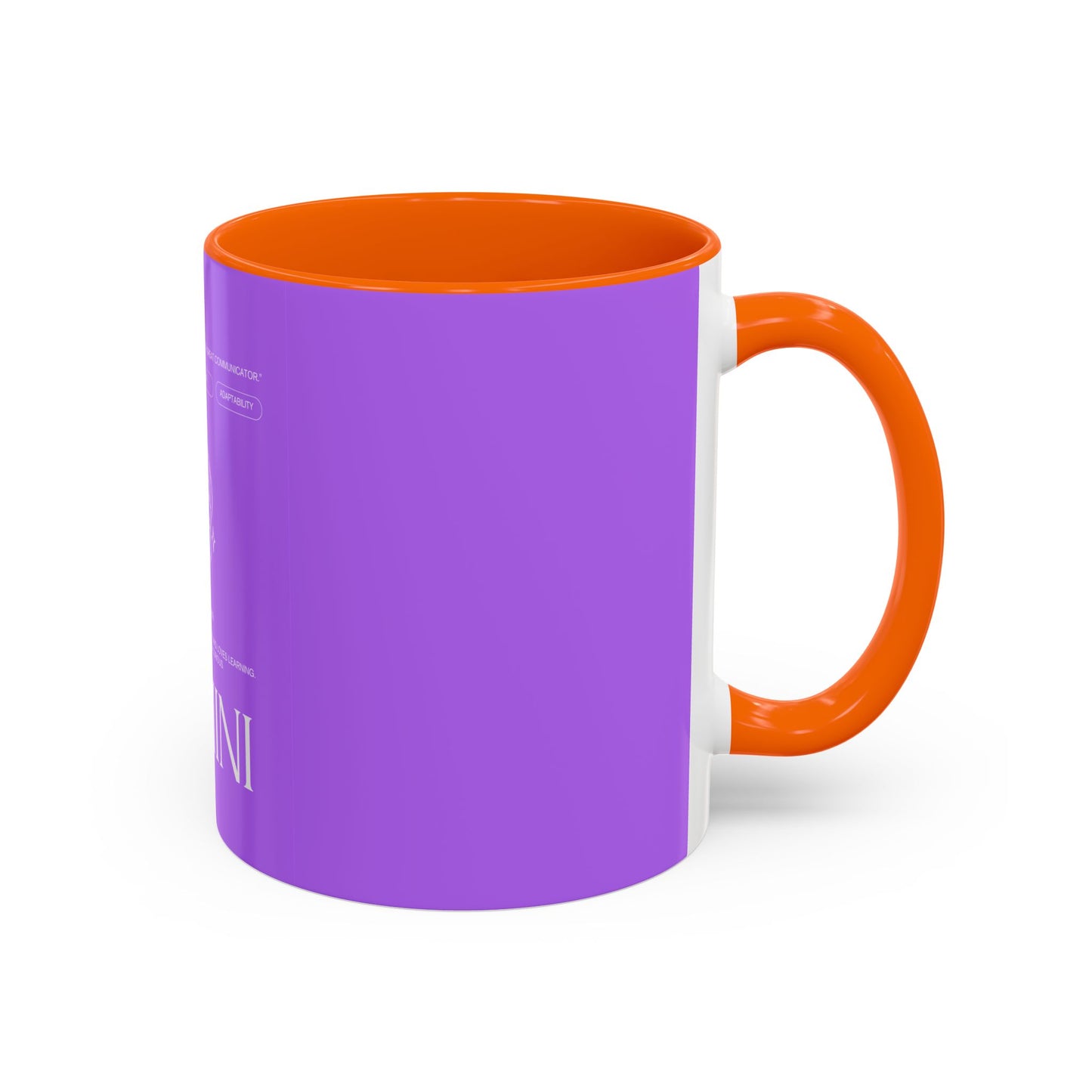Gemini Zodiac Accent Coffee Mug — Purple Astrology Horoscope 11/15oz