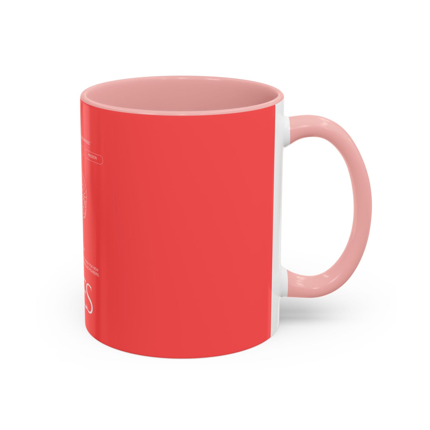 Aries Zodiac Accent Coffee Mug — Red Astrology Horoscope Gift (11/15oz)