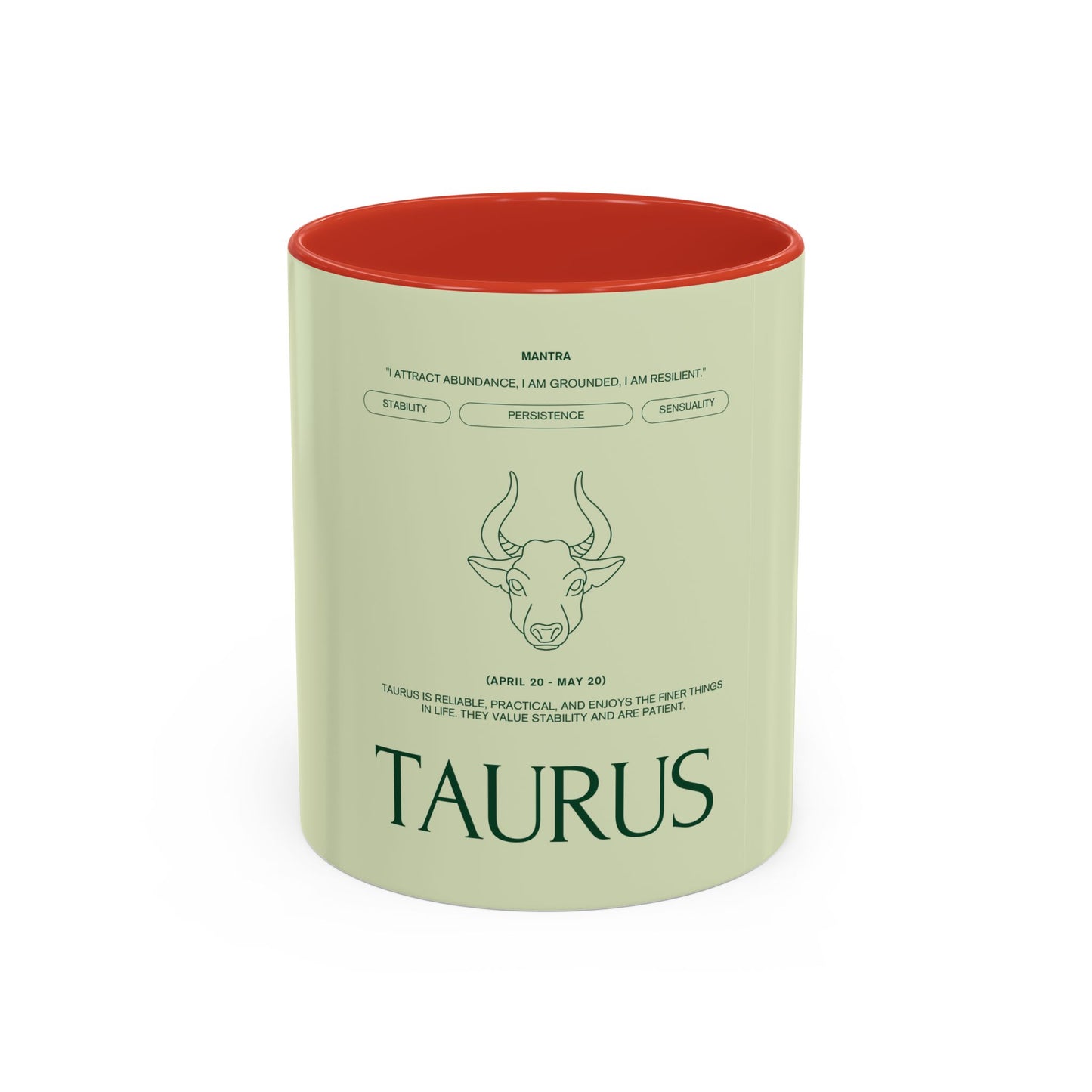 Taurus Zodiac Coffee Mug — Astrology Birthsign Mug (April 20–May 20)