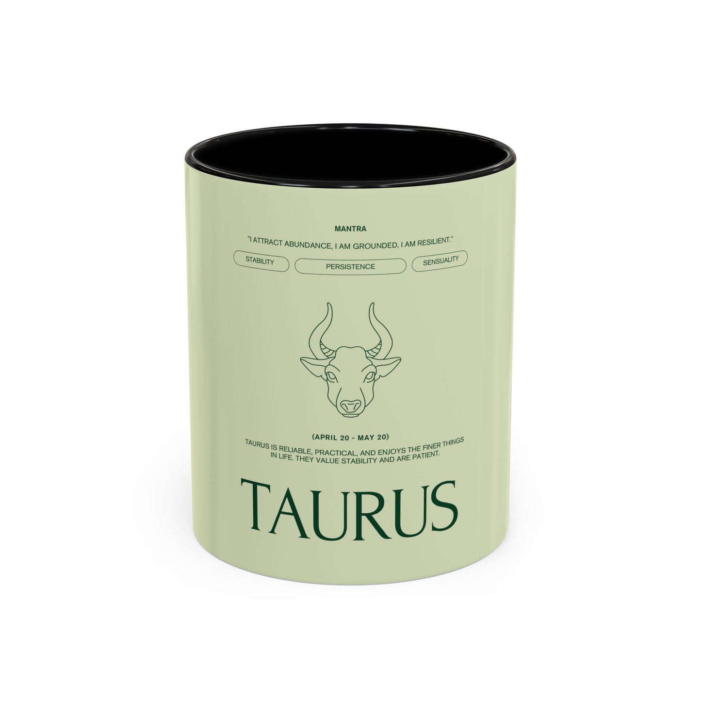 Taurus Zodiac Coffee Mug — Astrology Birthsign Mug (April 20–May 20)