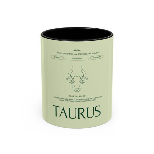 Taurus Zodiac Coffee Mug — Astrology Birthsign Mug (April 20–May 20)