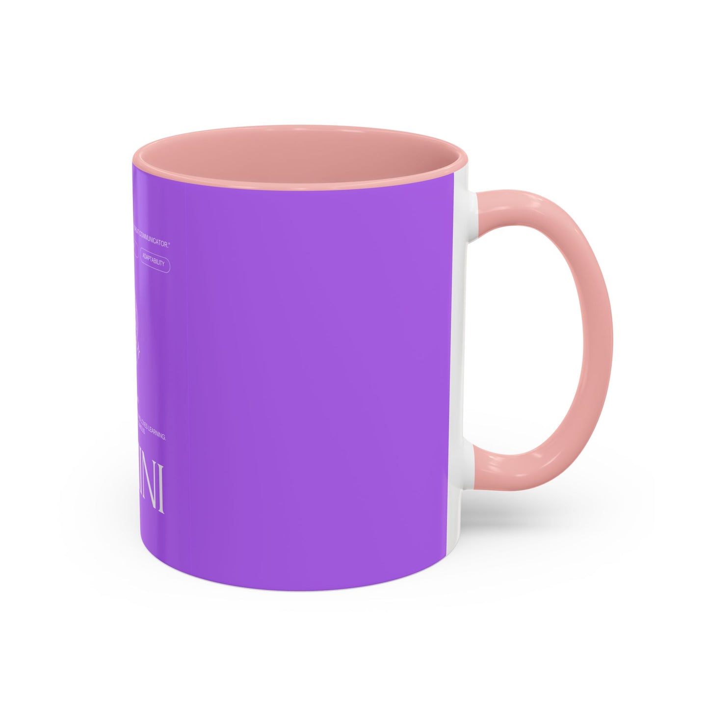 Gemini Zodiac Accent Coffee Mug — Purple Astrology Horoscope 11/15oz