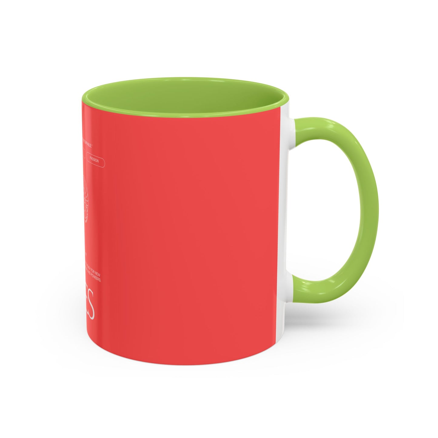 Aries Zodiac Accent Coffee Mug — Red Astrology Horoscope Gift (11/15oz)