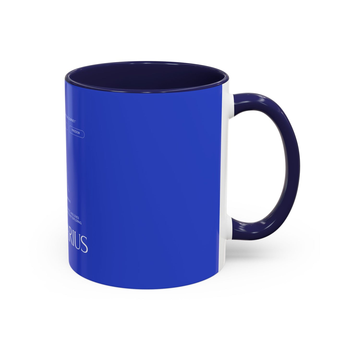 Sagittarius Zodiac Coffee Mug — Blue Accent Astrology Birthday Gift (11/15oz)
