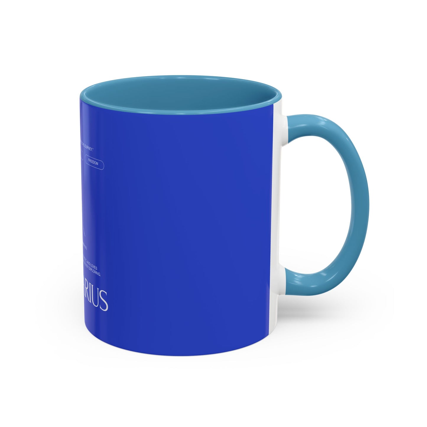 Sagittarius Zodiac Coffee Mug — Blue Accent Astrology Birthday Gift (11/15oz)