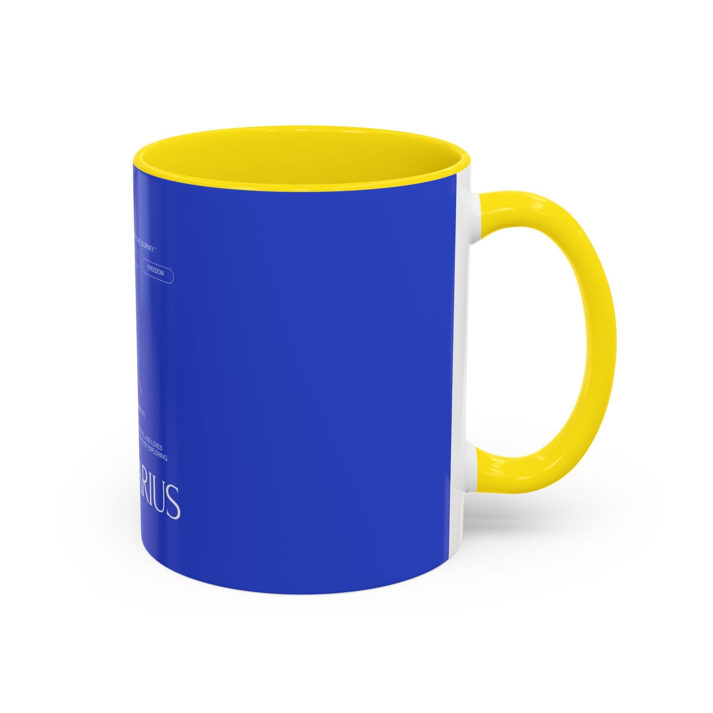 Sagittarius Zodiac Coffee Mug — Blue Accent Astrology Birthday Gift (11/15oz)