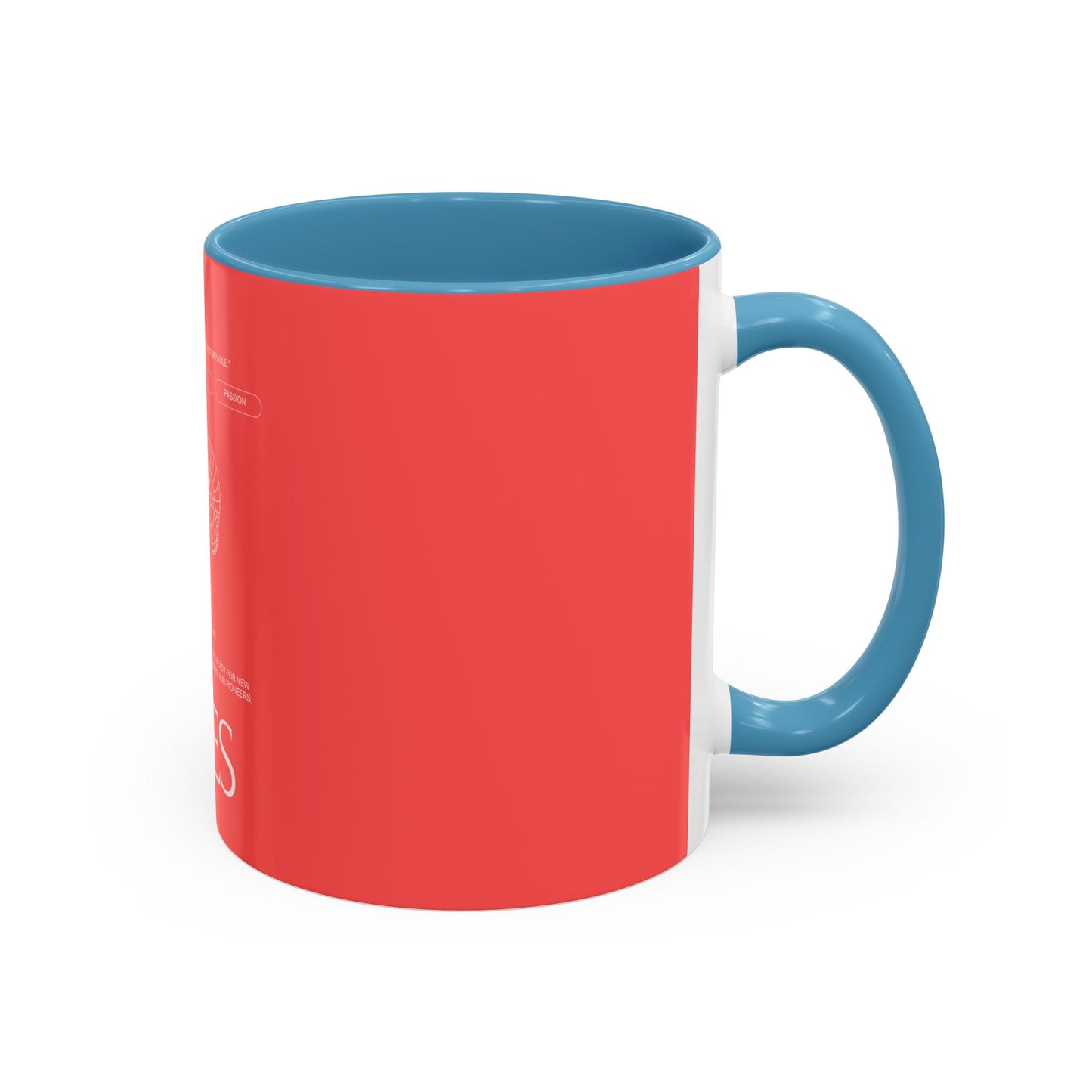 Aries Zodiac Accent Coffee Mug — Red Astrology Horoscope Gift (11/15oz)