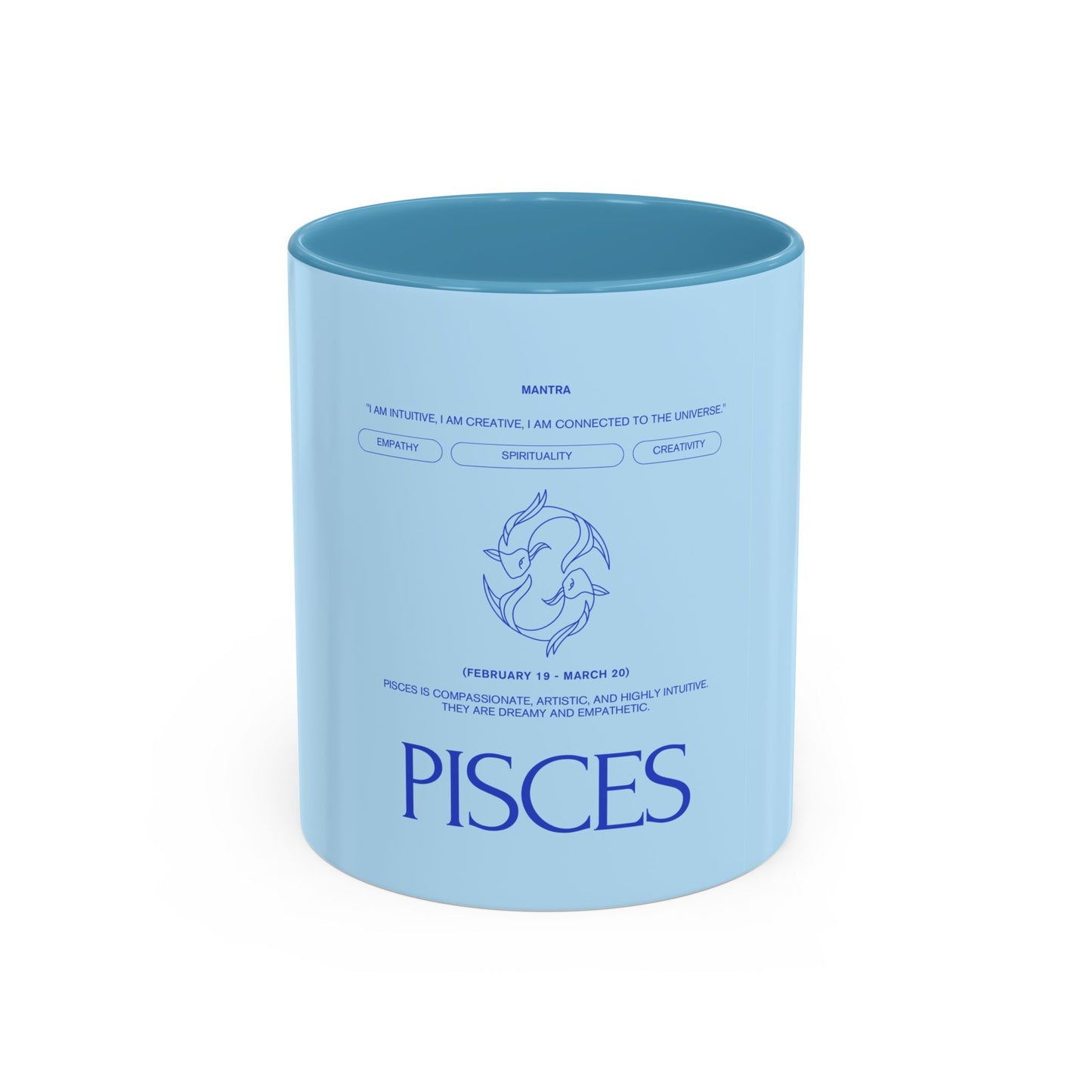 Pisces Zodiac Coffee Mug — Astrological Birthday Gift (Accent 11/15oz)