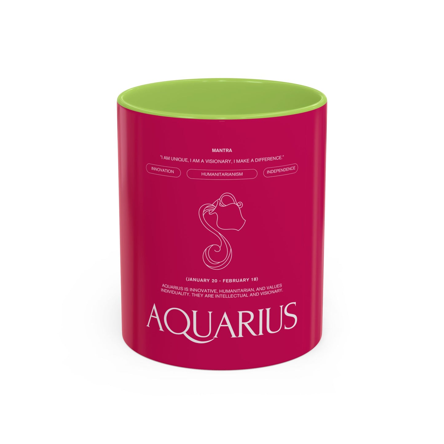 Aquarius Zodiac Coffee Mug — Astrological Birthdate Gift (11/15 oz)