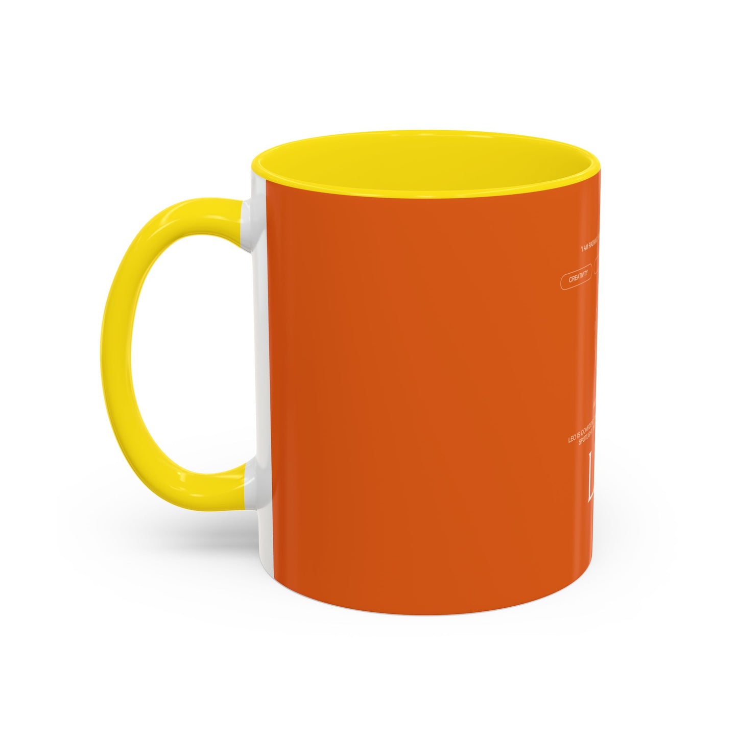 Leo Zodiac Coffee Mug — Orange Accent Astrology Gift