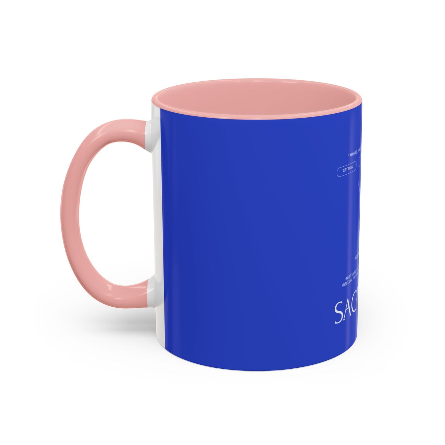 Sagittarius Zodiac Coffee Mug — Blue Accent Astrology Birthday Gift (11/15oz)