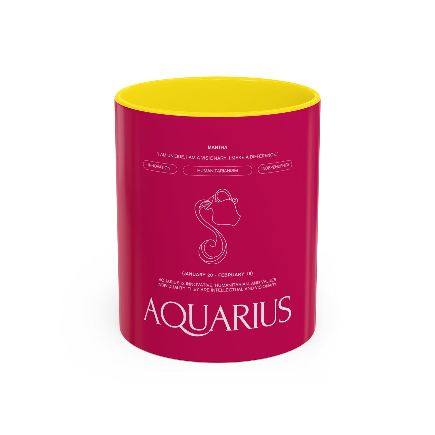 Aquarius Zodiac Coffee Mug — Astrological Birthdate Gift (11/15 oz)