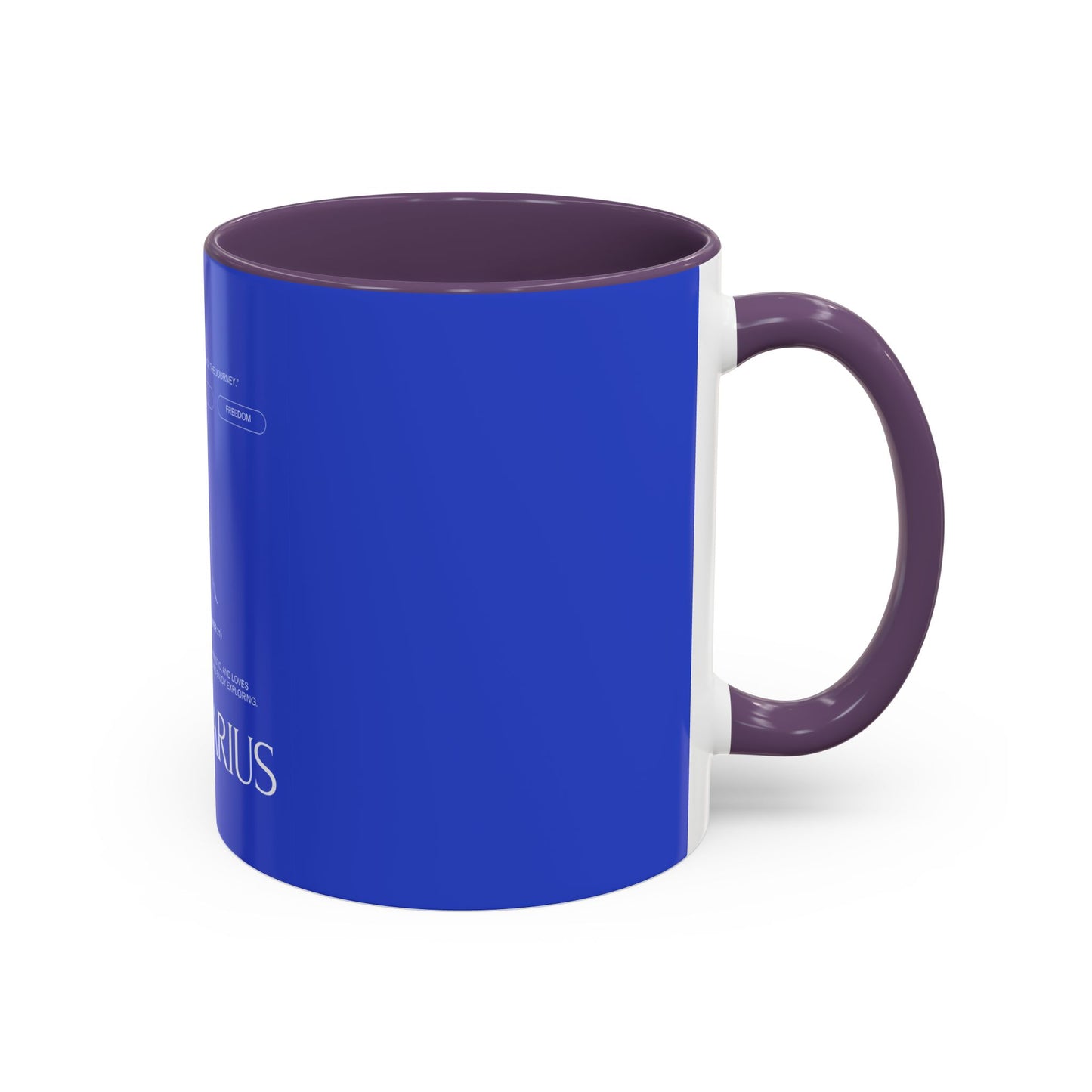 Sagittarius Zodiac Coffee Mug — Blue Accent Astrology Birthday Gift (11/15oz)
