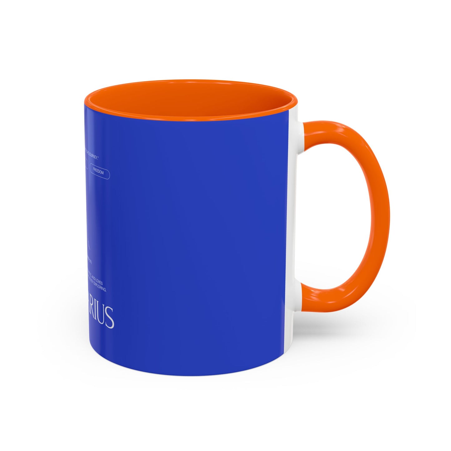 Sagittarius Zodiac Coffee Mug — Blue Accent Astrology Birthday Gift (11/15oz)