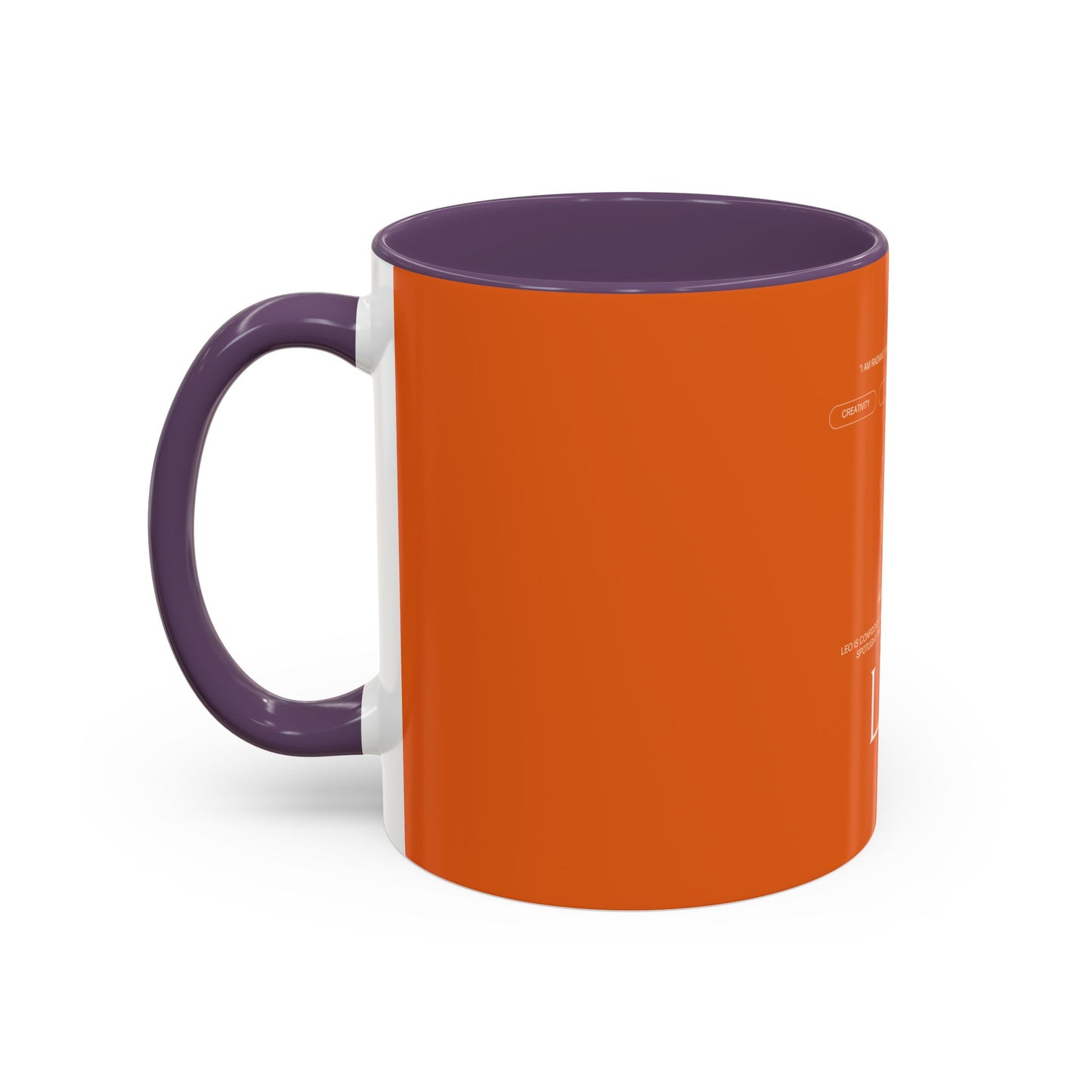Leo Zodiac Coffee Mug — Orange Accent Astrology Gift