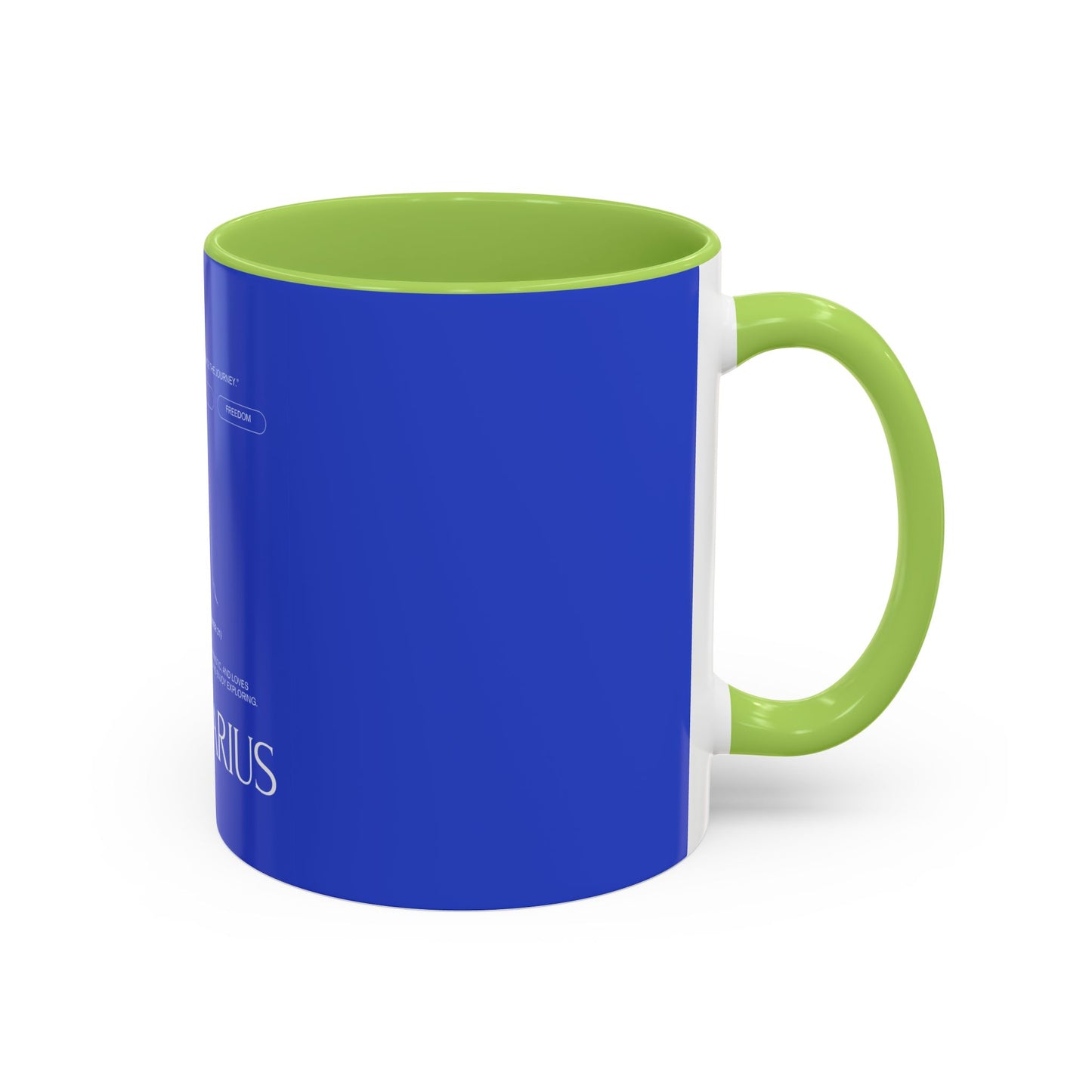 Sagittarius Zodiac Coffee Mug — Blue Accent Astrology Birthday Gift (11/15oz)