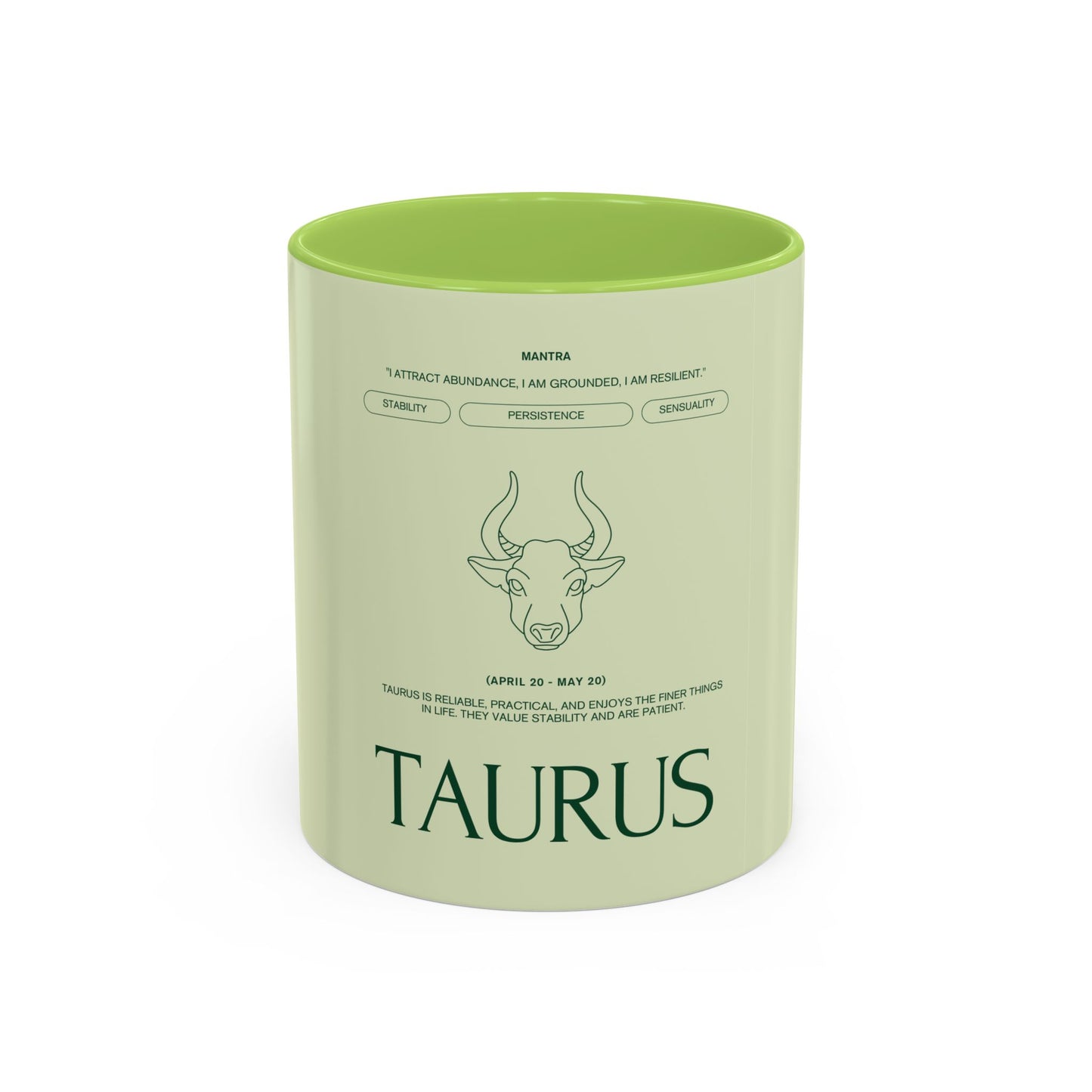 Taurus Zodiac Coffee Mug — Astrology Birthsign Mug (April 20–May 20)