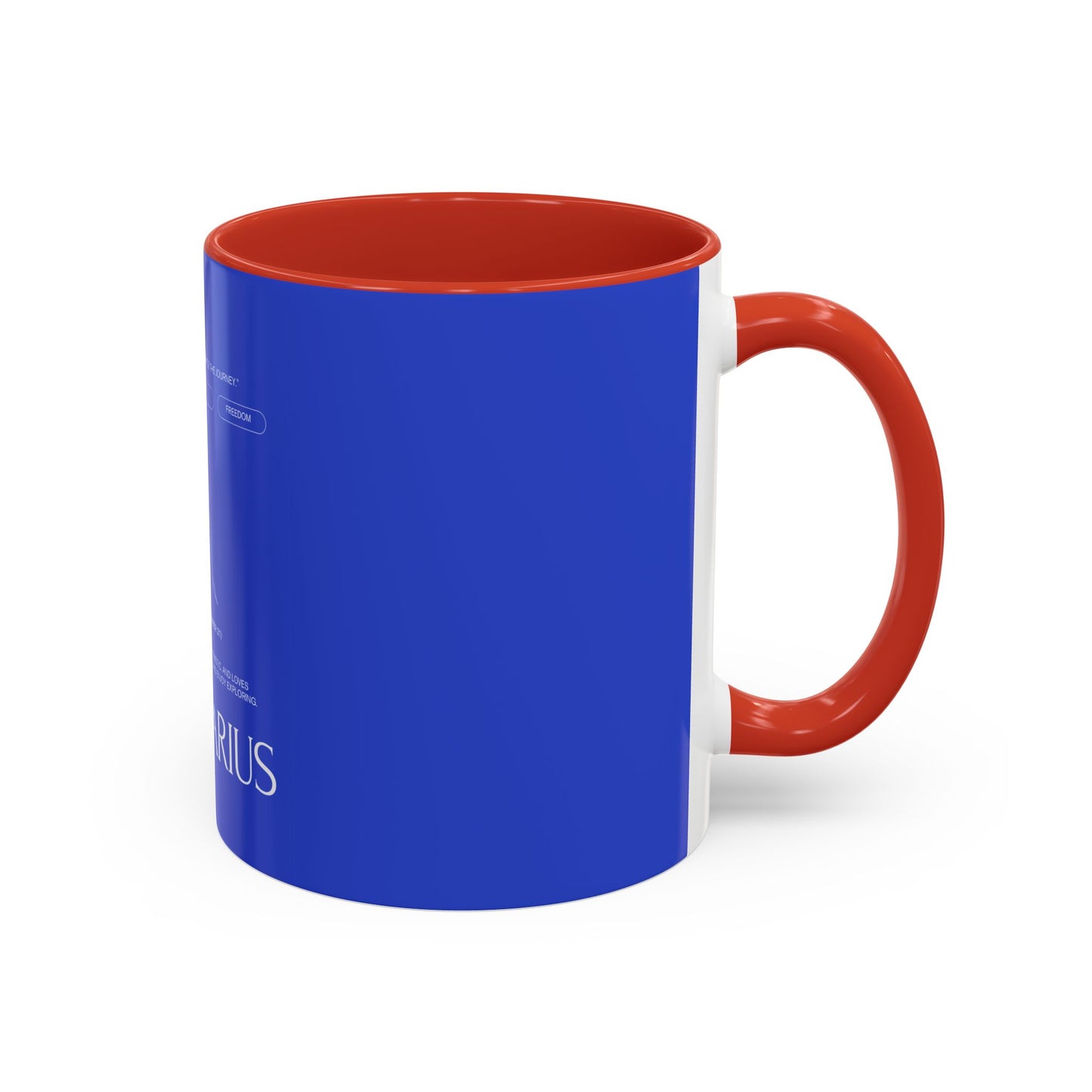 Sagittarius Zodiac Coffee Mug — Blue Accent Astrology Birthday Gift (11/15oz)