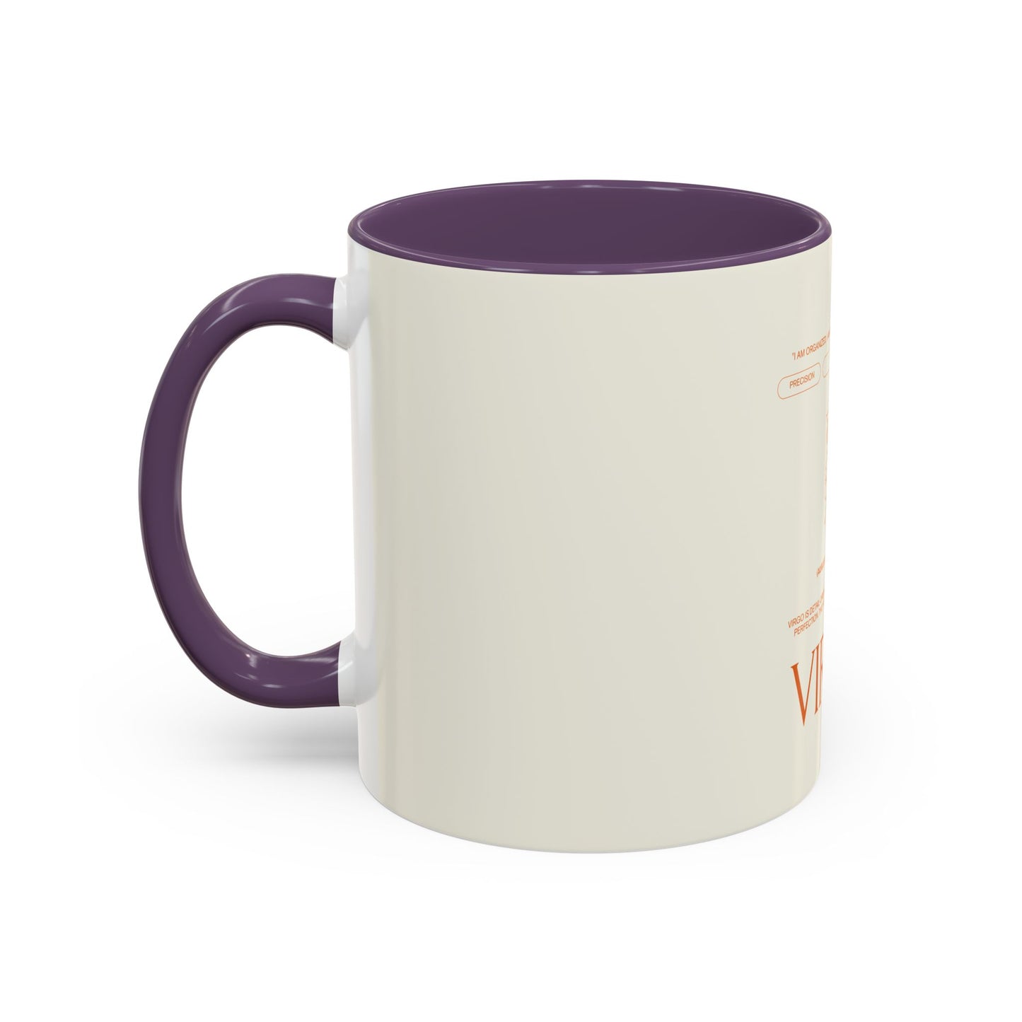 Virgo Zodiac Coffee Mug — Astrological Accent Mug with Birthdate & Traits