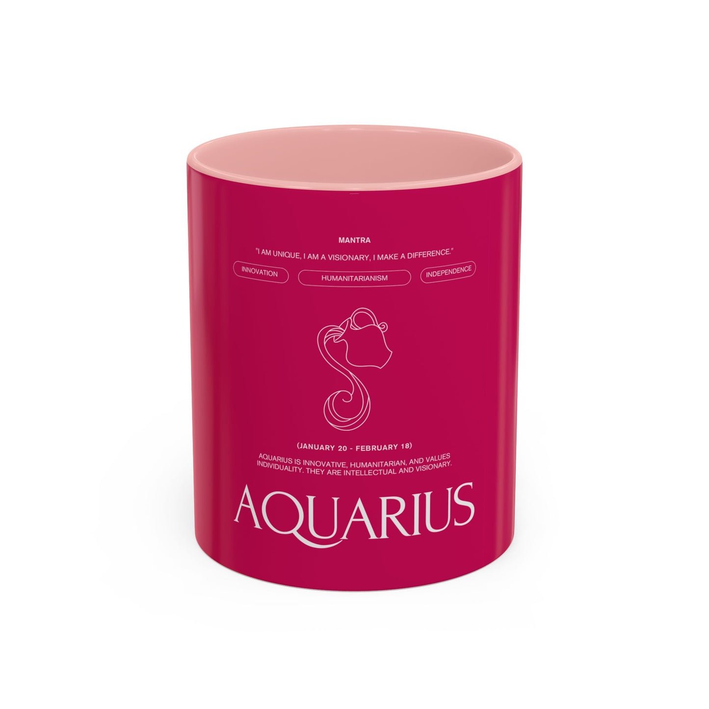 Aquarius Zodiac Coffee Mug — Astrological Birthdate Gift (11/15 oz)