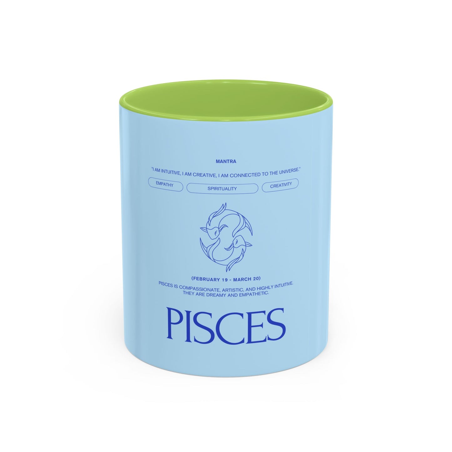 Pisces Zodiac Coffee Mug — Astrological Birthday Gift (Accent 11/15oz)