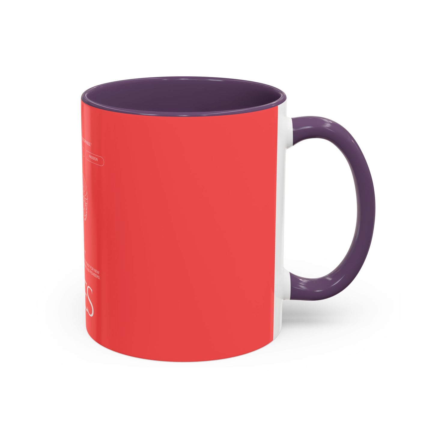 Aries Zodiac Accent Coffee Mug — Red Astrology Horoscope Gift (11/15oz)