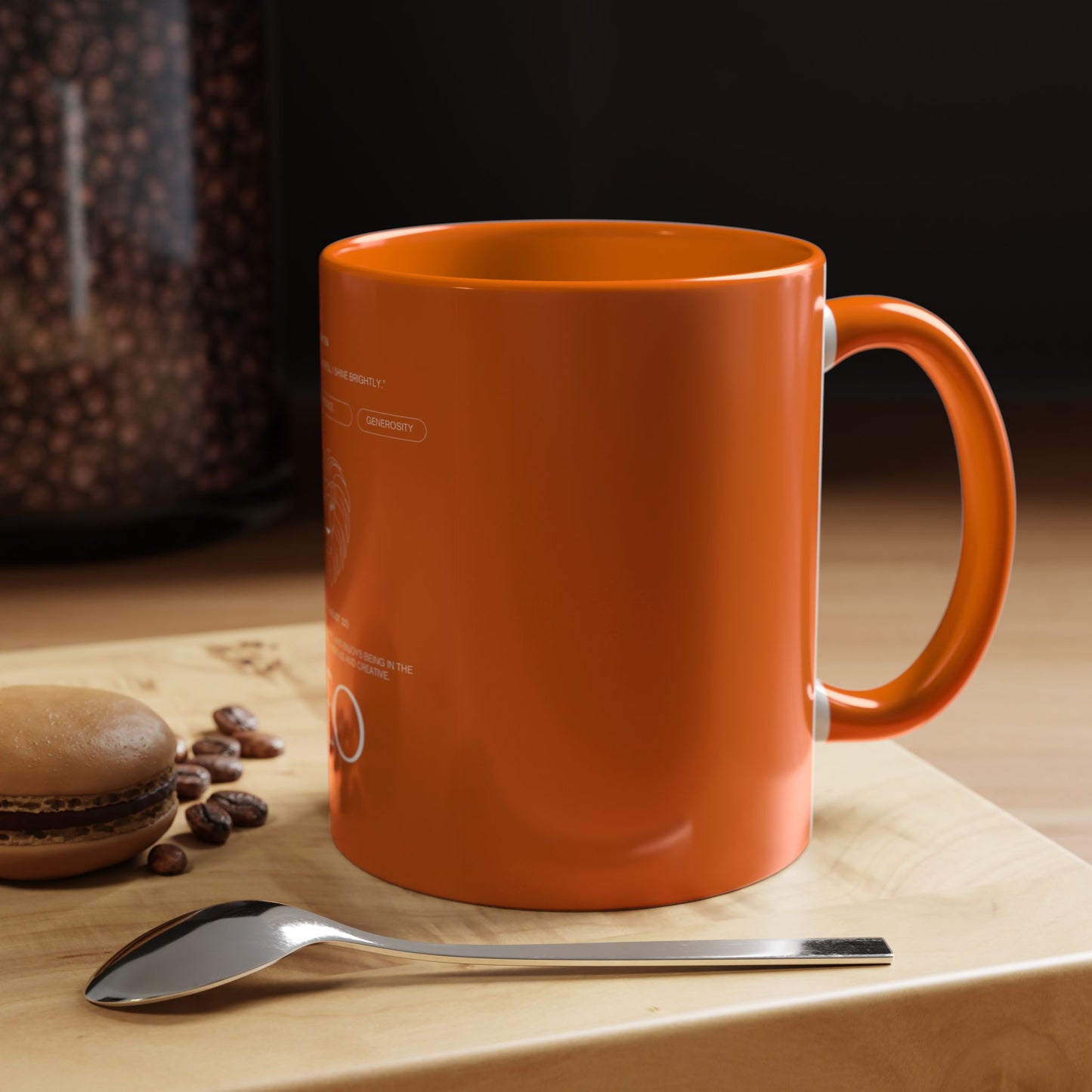 Leo Zodiac Coffee Mug — Orange Accent Astrology Gift