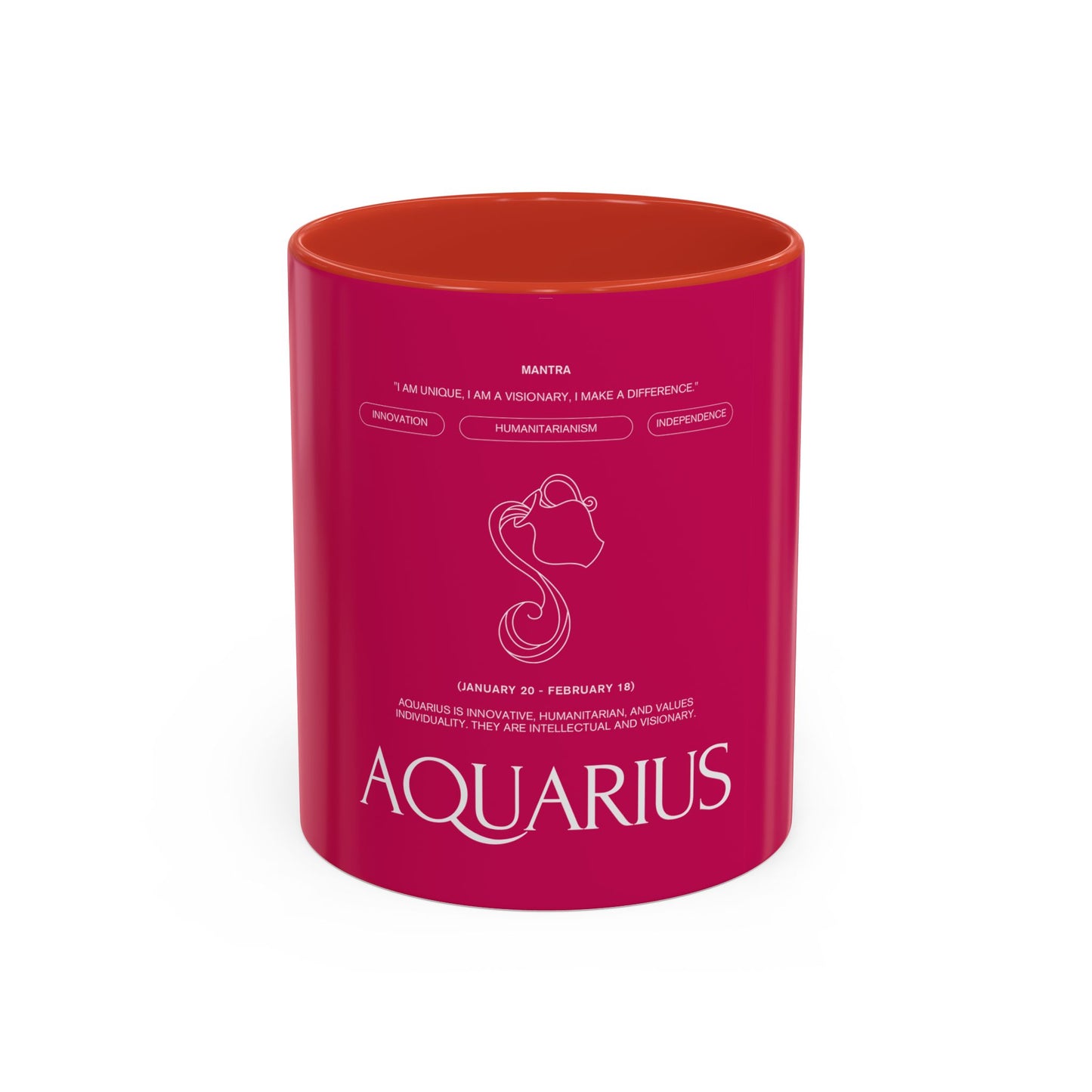 Aquarius Zodiac Coffee Mug — Astrological Birthdate Gift (11/15 oz)