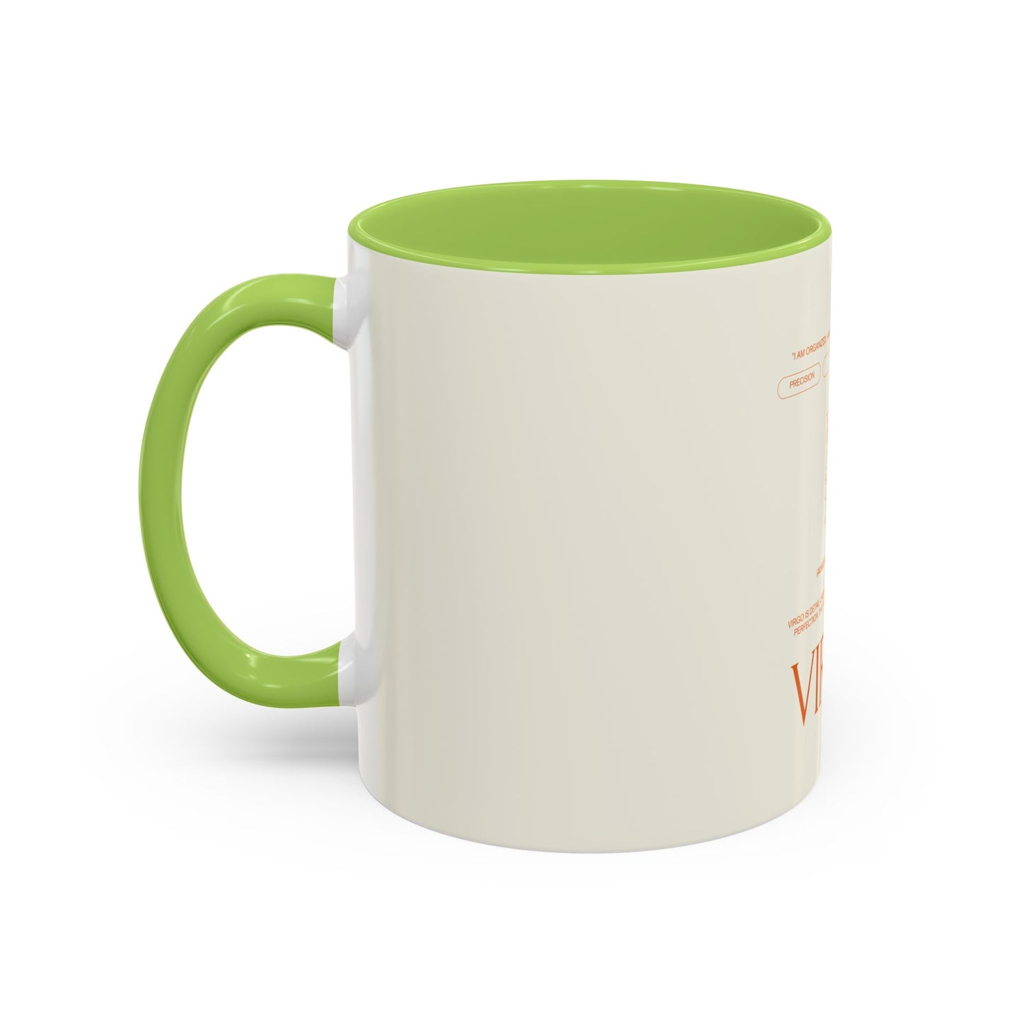 Virgo Zodiac Coffee Mug — Astrological Accent Mug with Birthdate & Traits