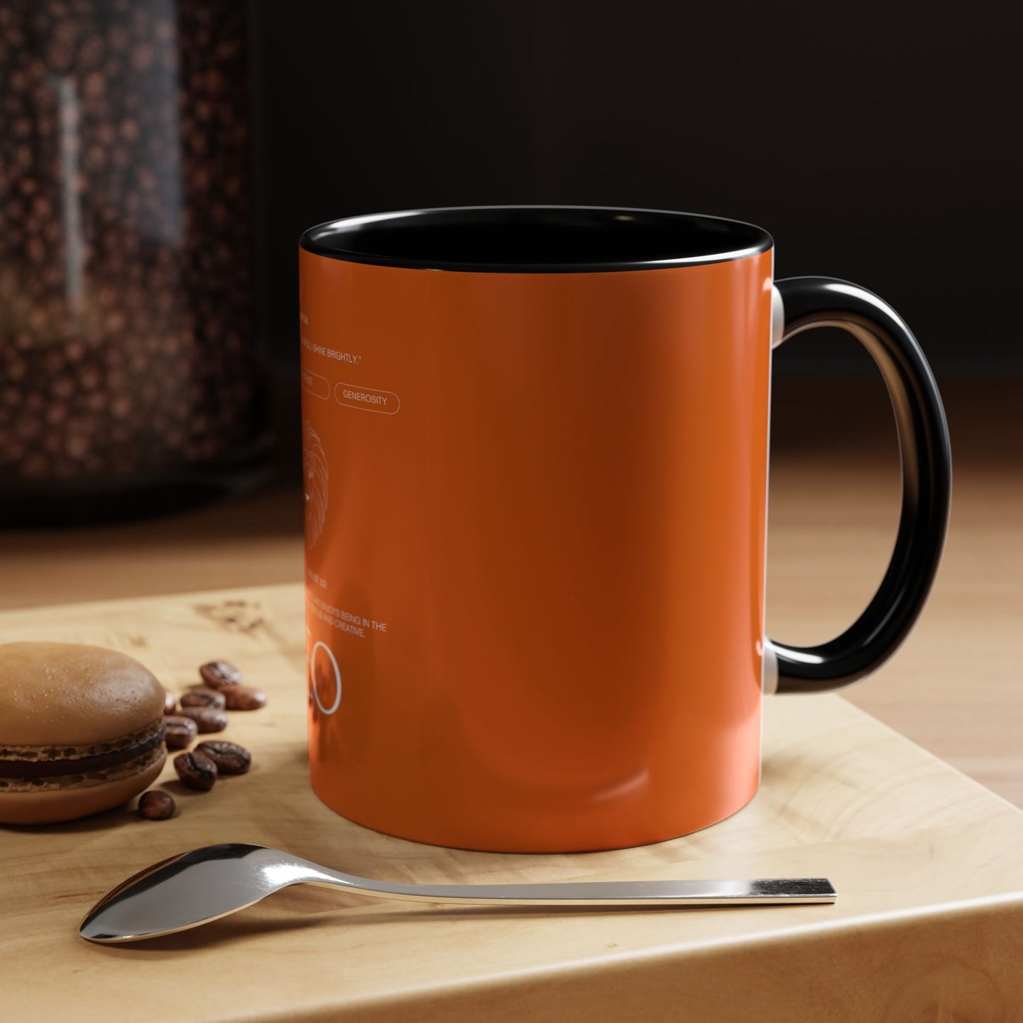 Leo Zodiac Coffee Mug — Orange Accent Astrology Gift