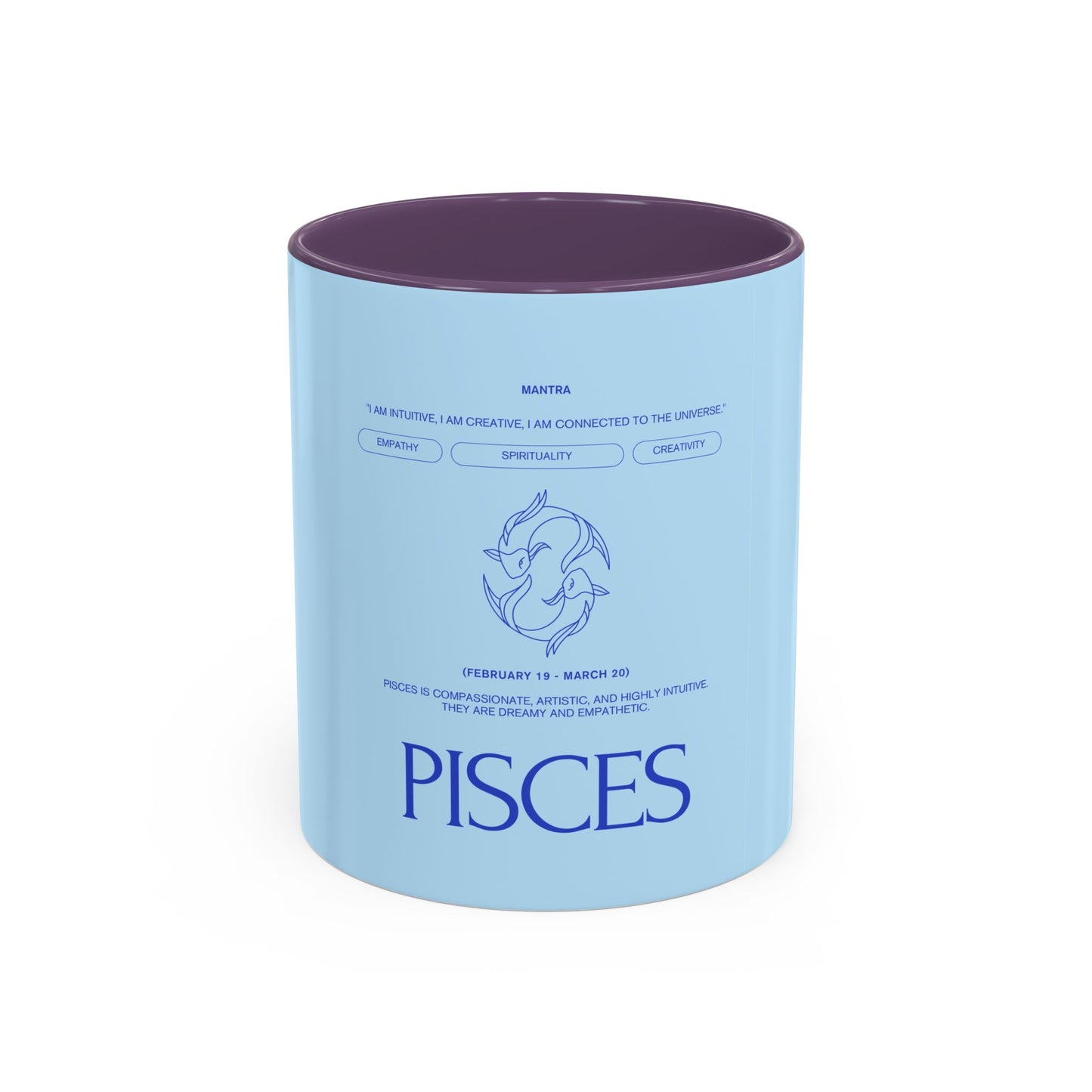 Pisces Zodiac Coffee Mug — Astrological Birthday Gift (Accent 11/15oz)