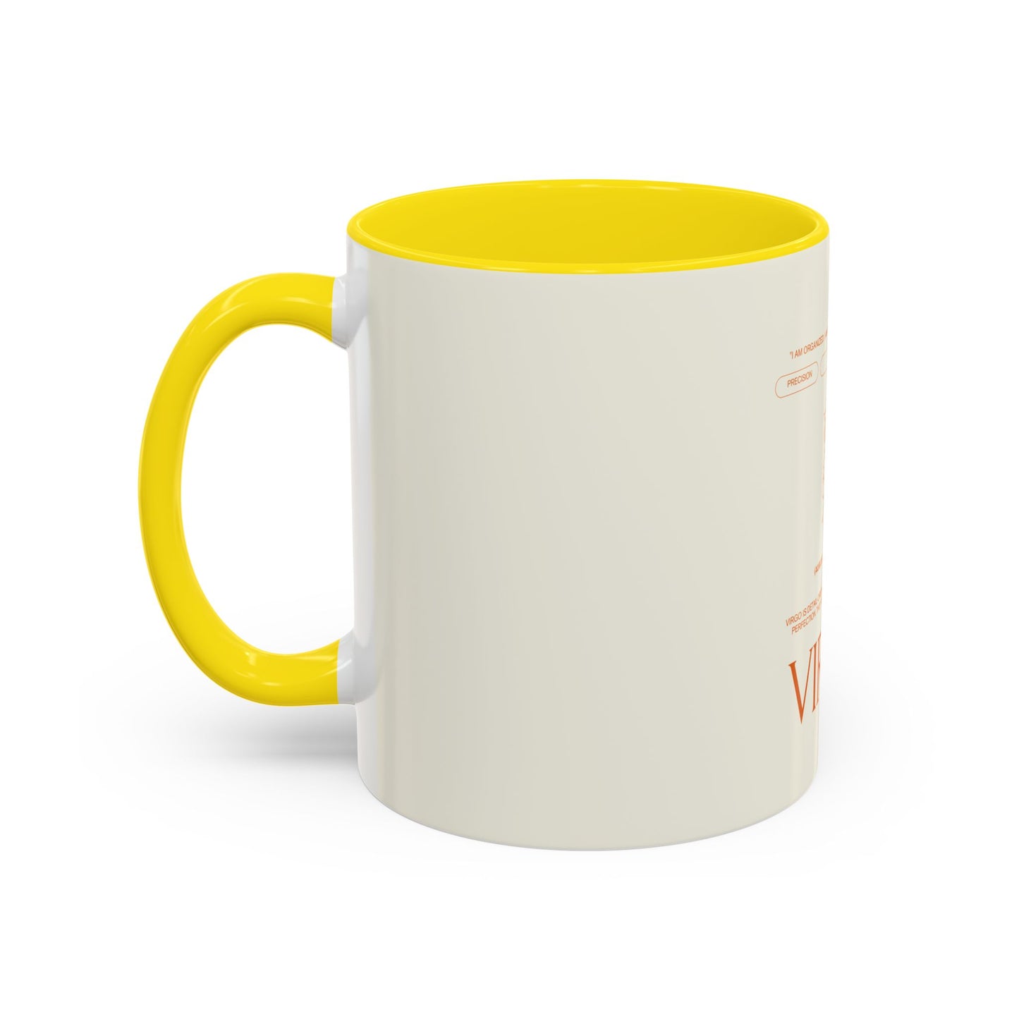 Virgo Zodiac Coffee Mug — Astrological Accent Mug with Birthdate & Traits