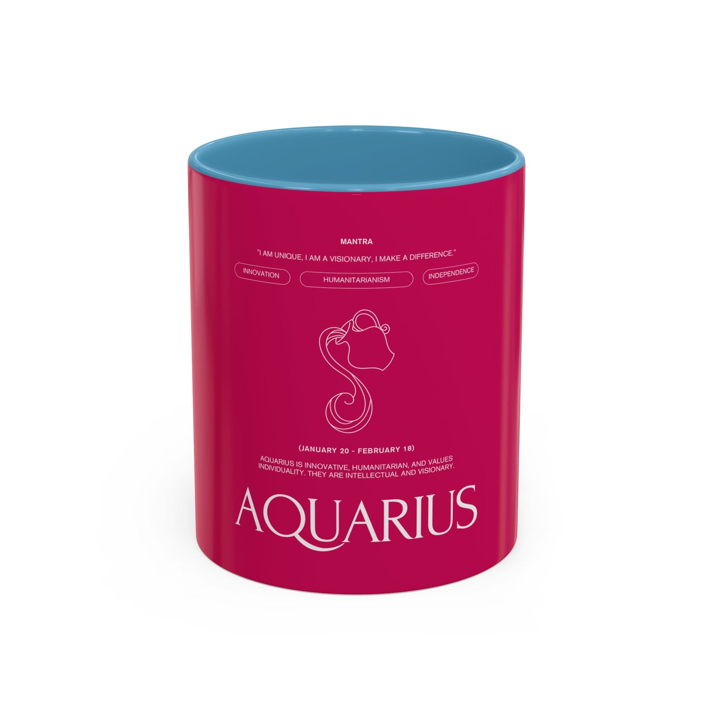 Aquarius Zodiac Coffee Mug — Astrological Birthdate Gift (11/15 oz)