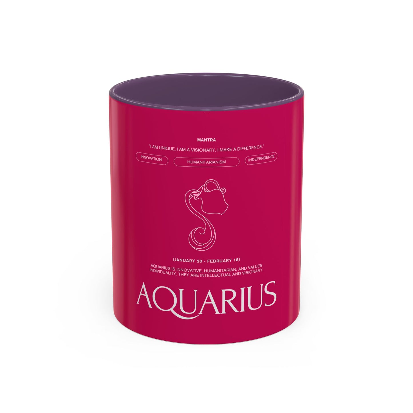 Aquarius Zodiac Coffee Mug — Astrological Birthdate Gift (11/15 oz)