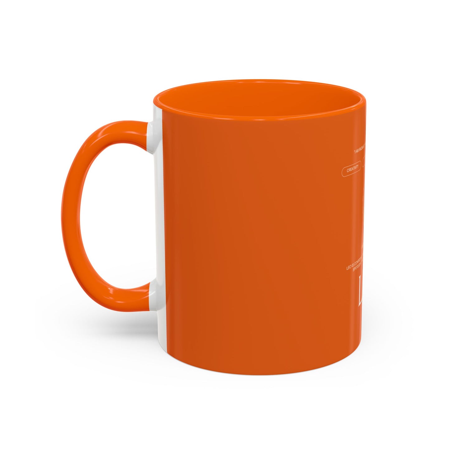 Leo Zodiac Coffee Mug — Orange Accent Astrology Gift