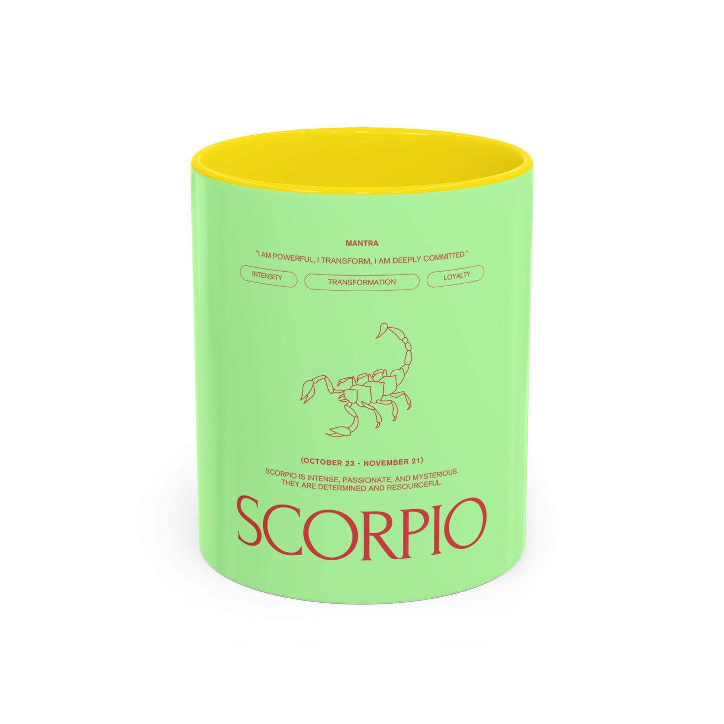 Scorpio Zodiac Coffee Mug — Astrological Horoscope Accent Mug (11/15oz)