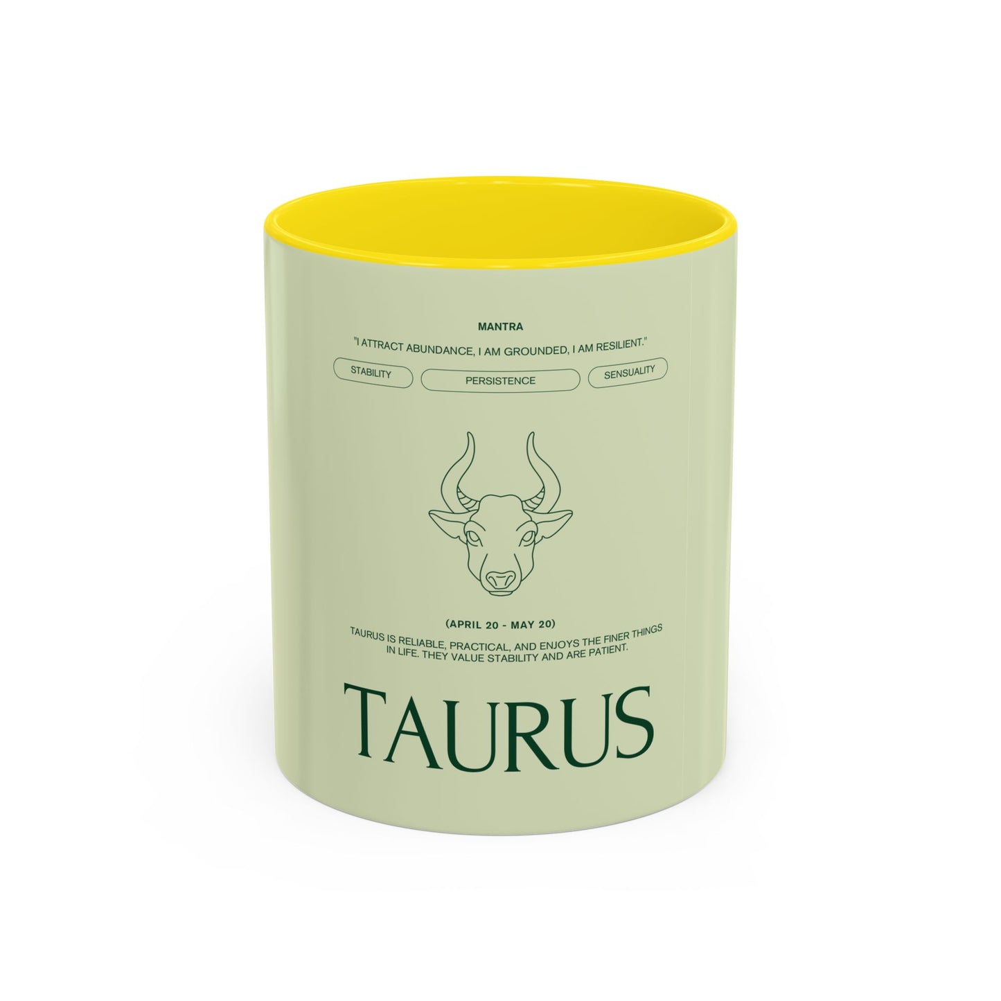 Taurus Zodiac Coffee Mug — Astrology Birthsign Mug (April 20–May 20)