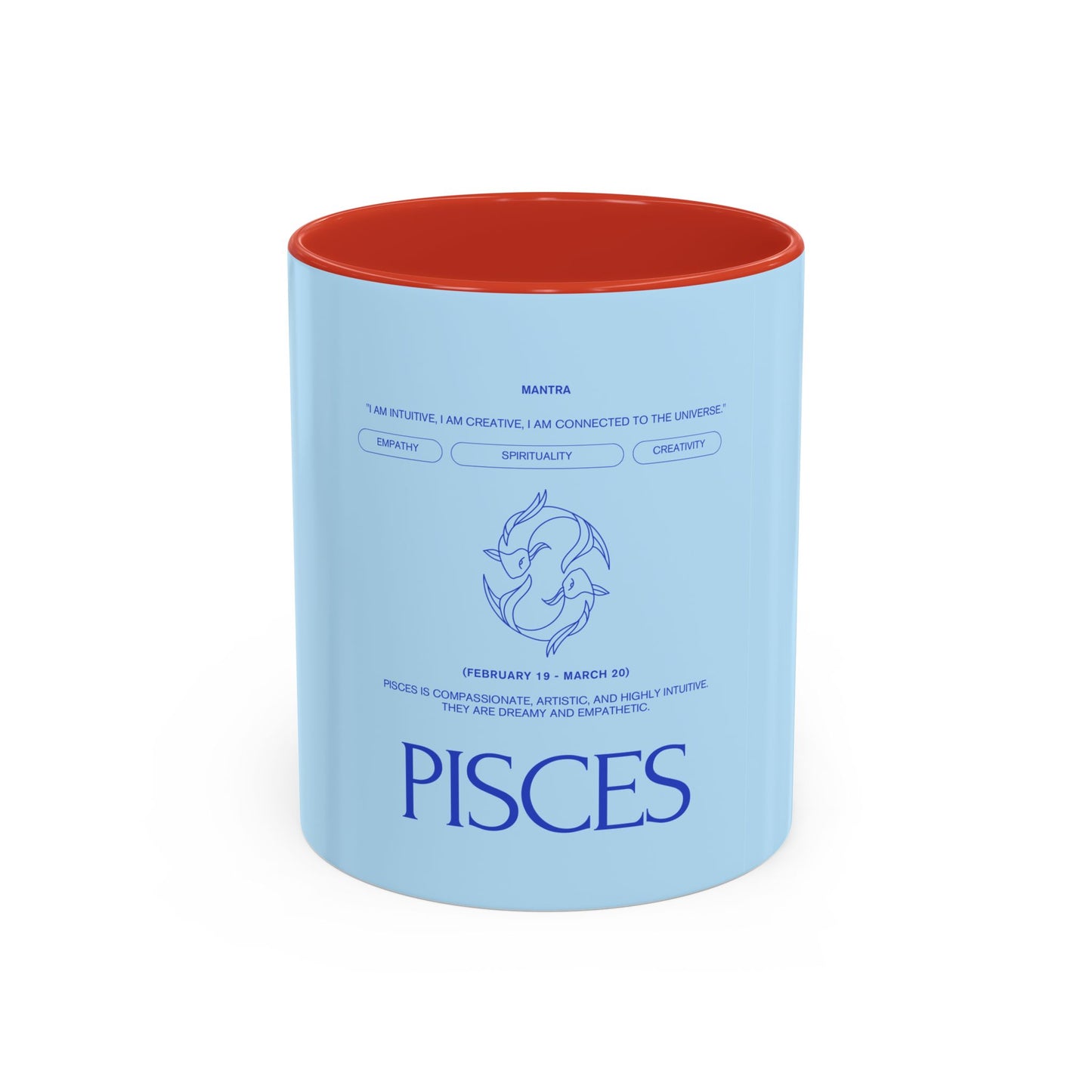 Pisces Zodiac Coffee Mug — Astrological Birthday Gift (Accent 11/15oz)