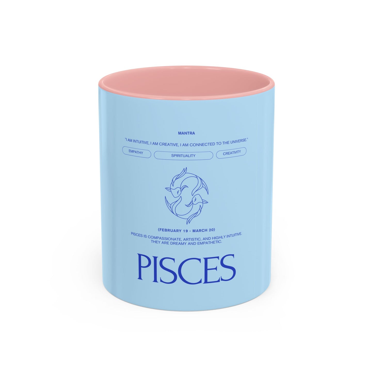 Pisces Zodiac Coffee Mug — Astrological Birthday Gift (Accent 11/15oz)