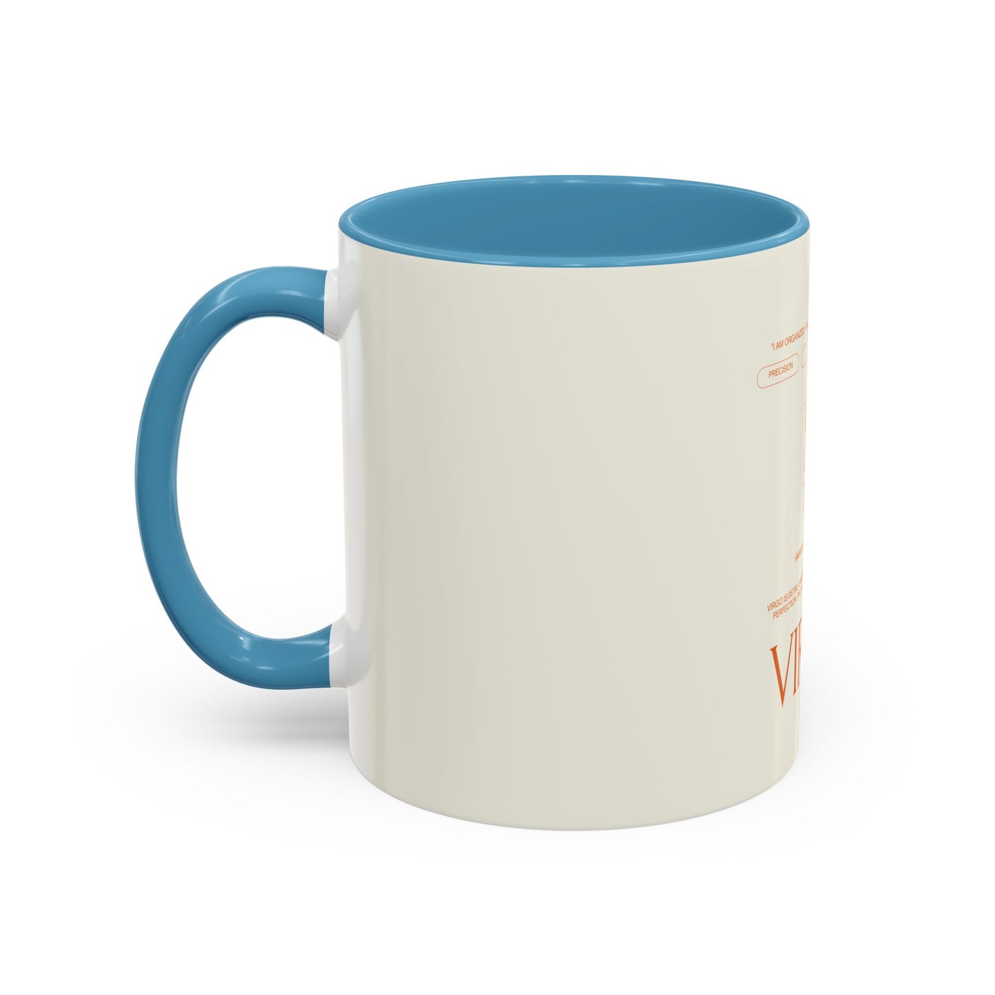 Virgo Zodiac Coffee Mug — Astrological Accent Mug with Birthdate & Traits