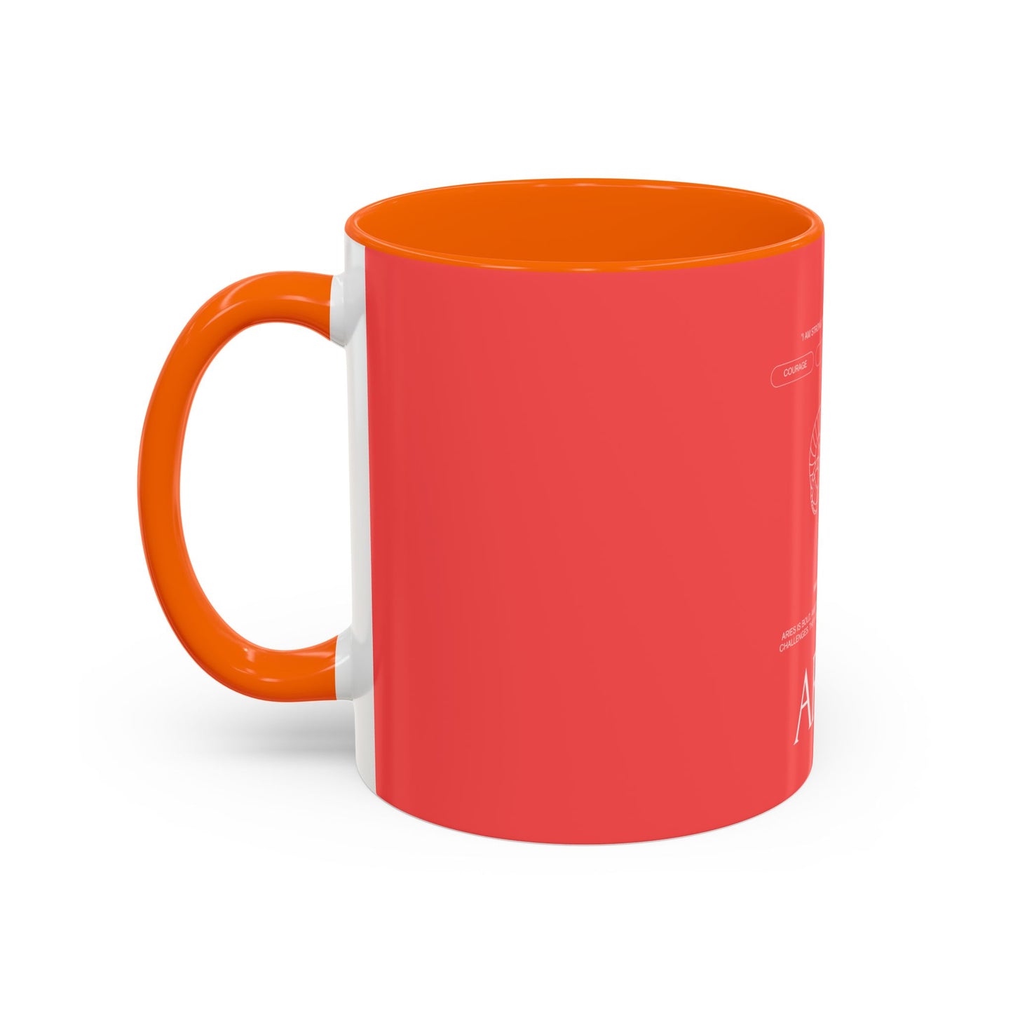 Aries Zodiac Accent Coffee Mug — Red Astrology Horoscope Gift (11/15oz)
