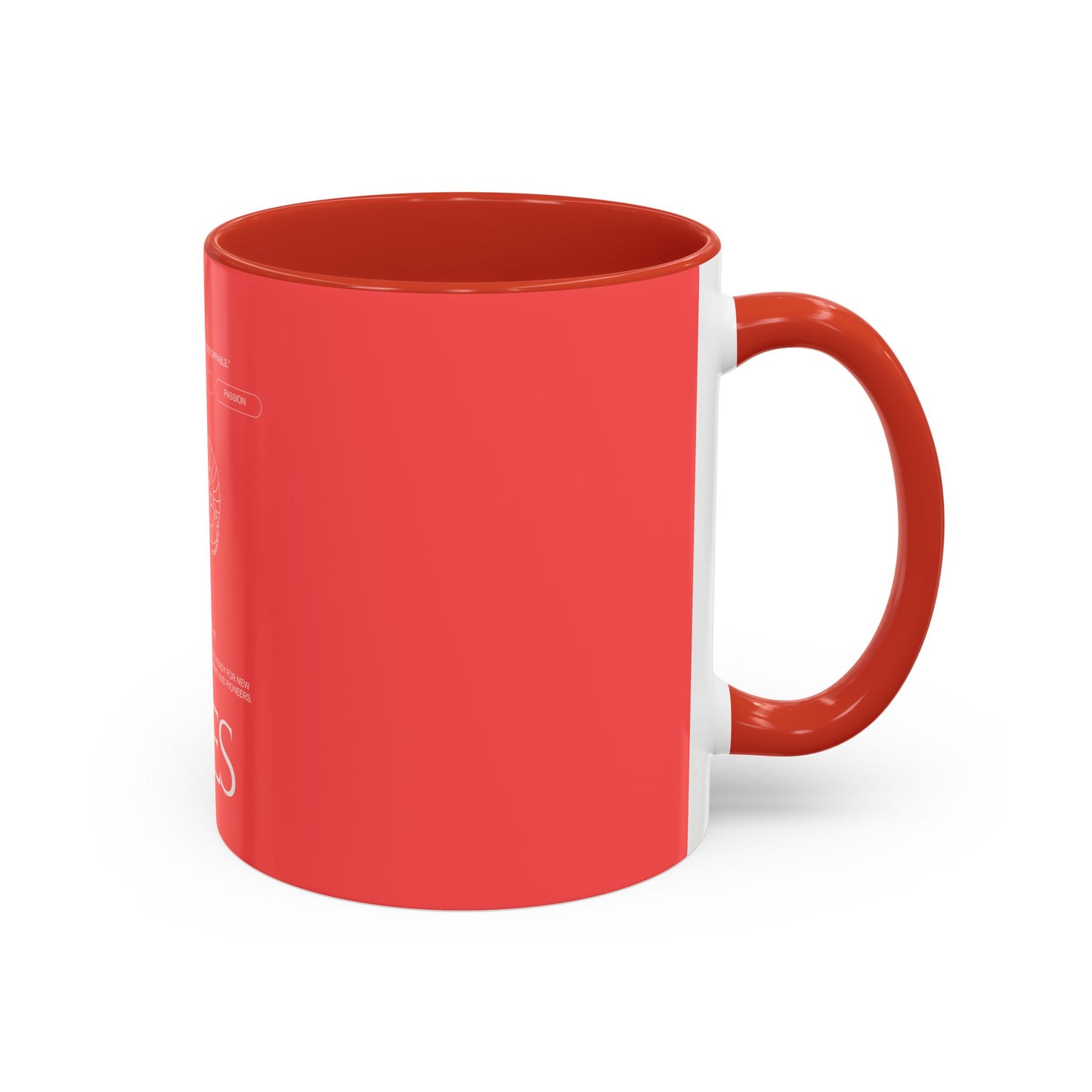 Aries Zodiac Accent Coffee Mug — Red Astrology Horoscope Gift (11/15oz)